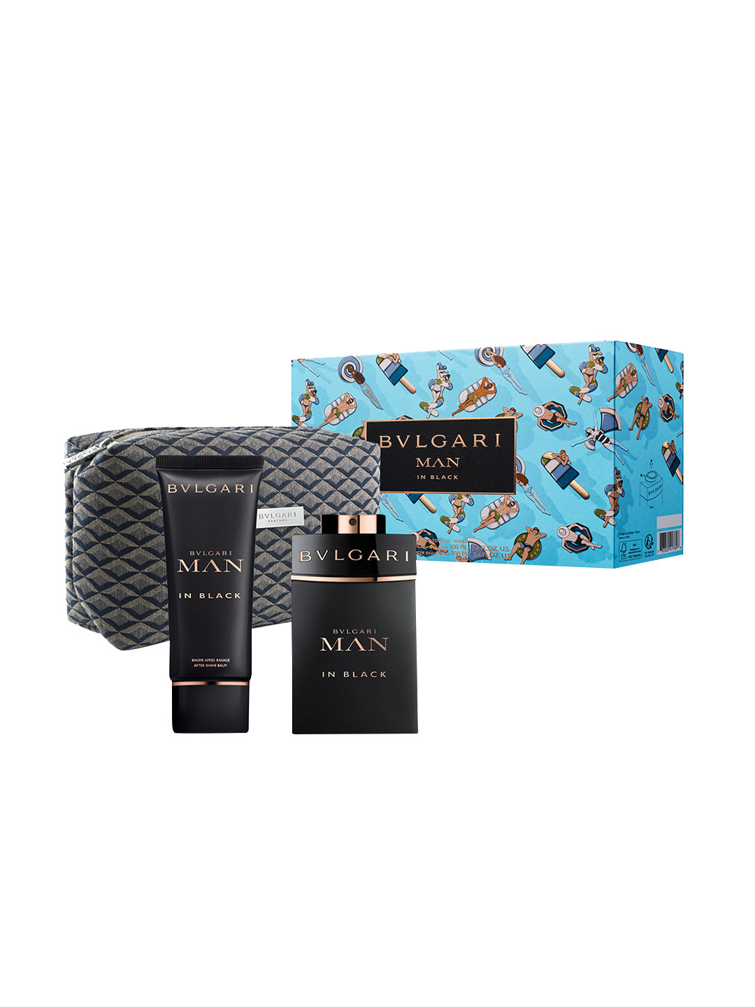 

Bvlgari Men Eau de Parfum & After Shave Balm 200ml, Transparent