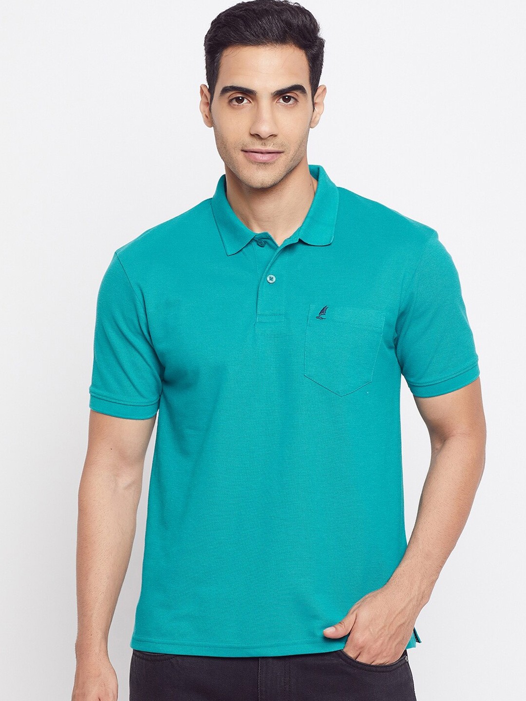 

HARBOR N BAY Men Sea Green Typography T-shirt