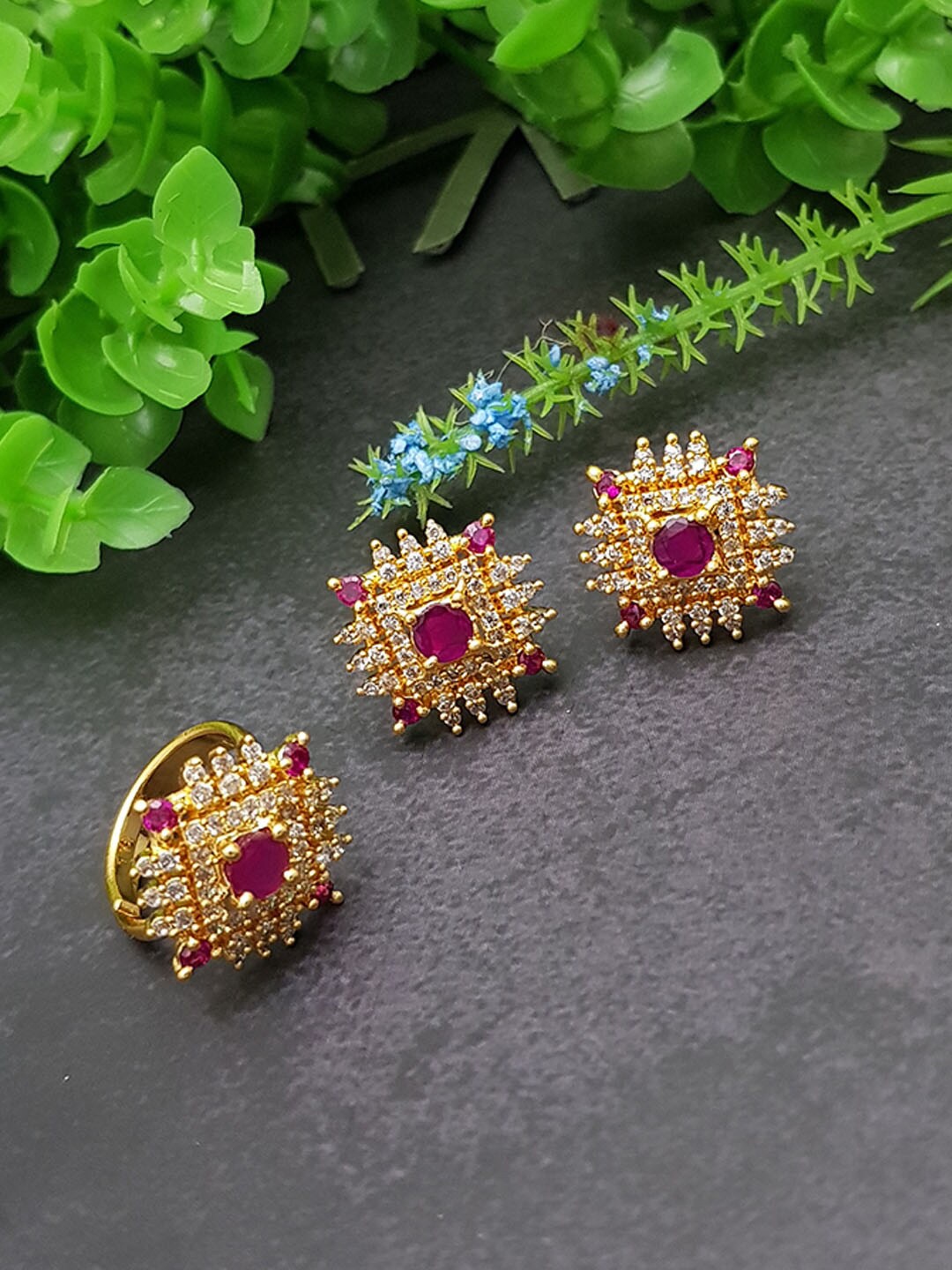 

GRIIHAM Multicoloured Contemporary Studs Earrings, Multi
