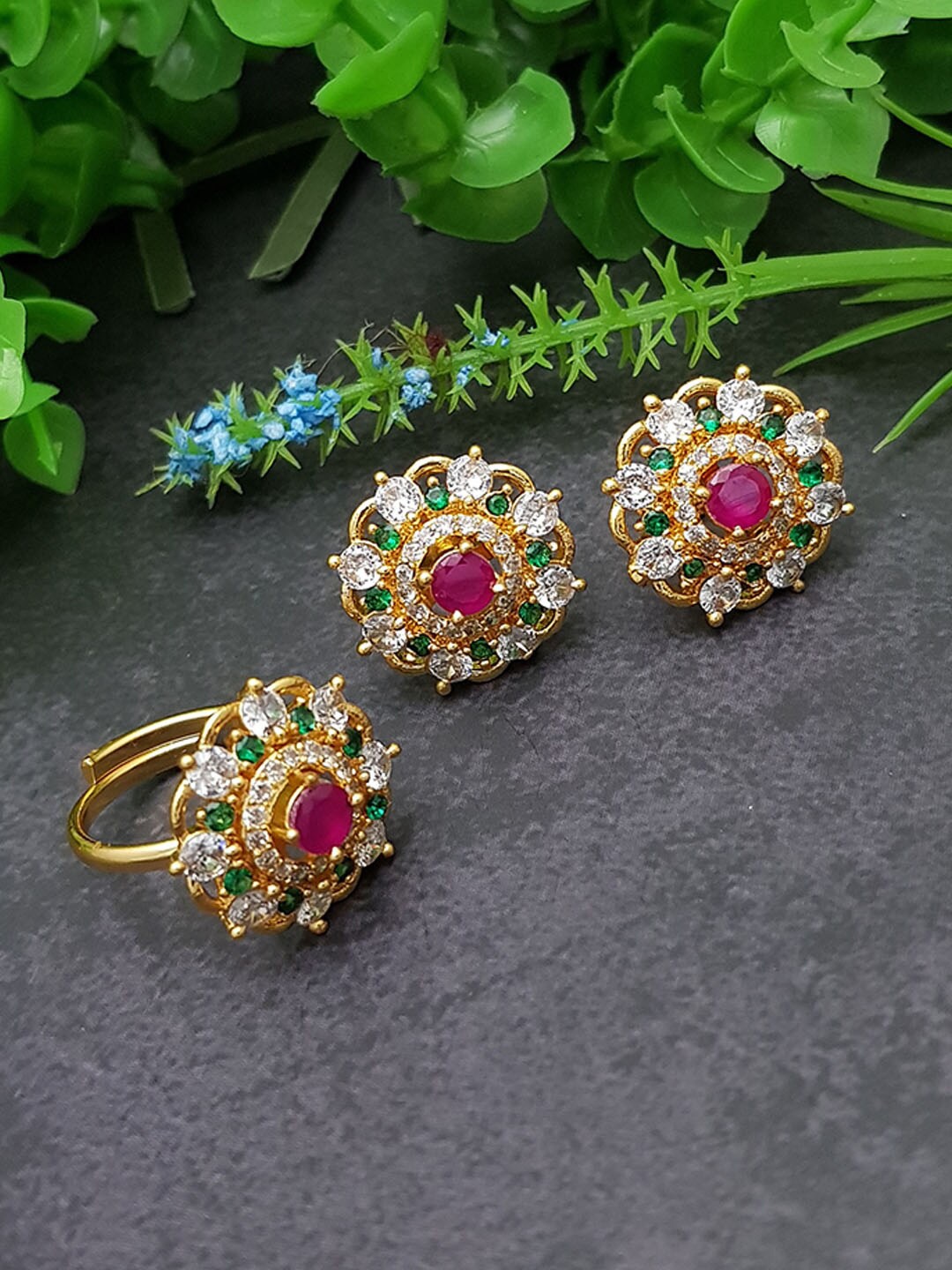 

GRIIHAM Multicoloured Contemporary Studs Earrings, Multi