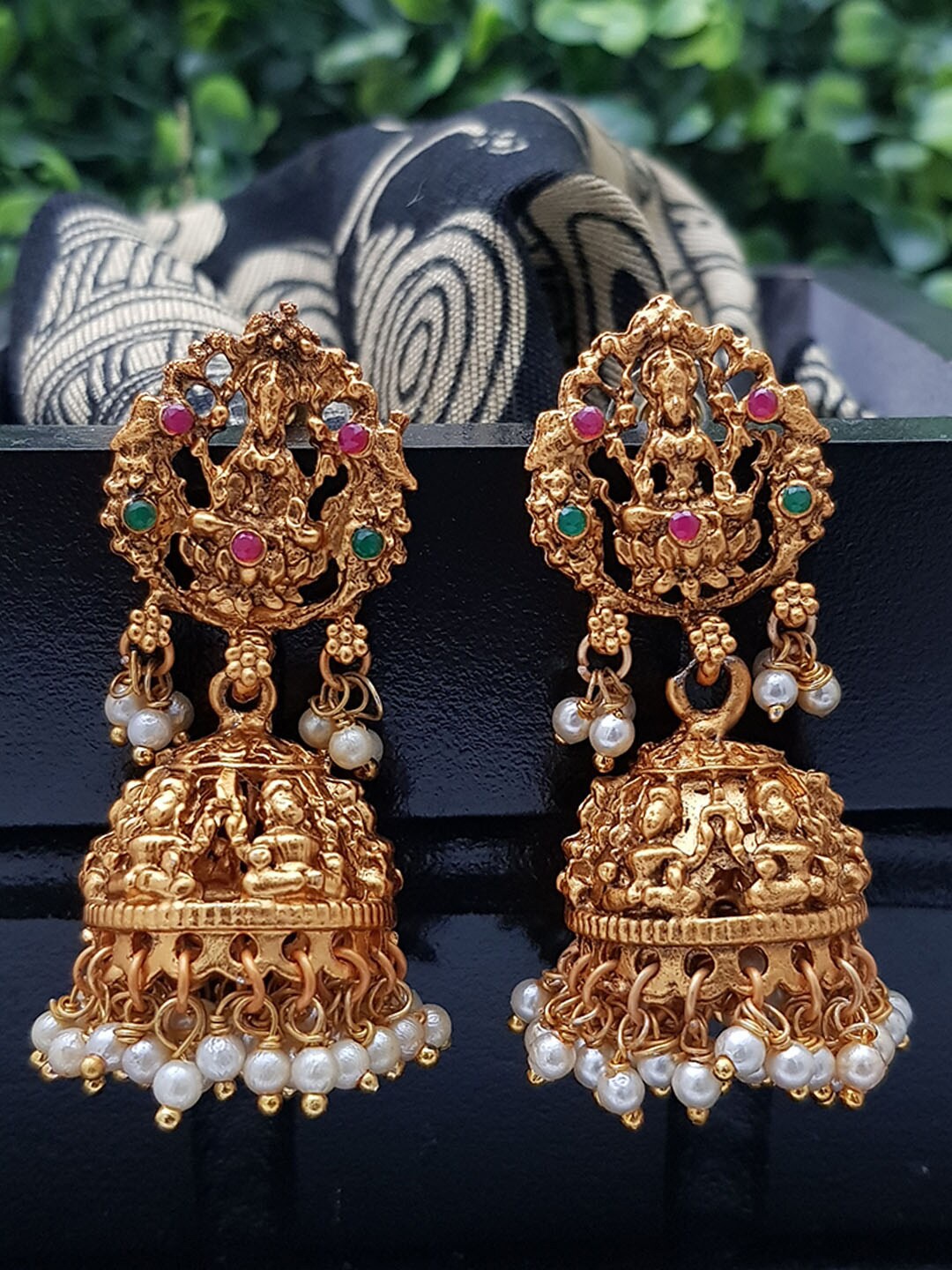 

GRIIHAM Multicoloured Contemporary Jhumkas Earrings, Multi
