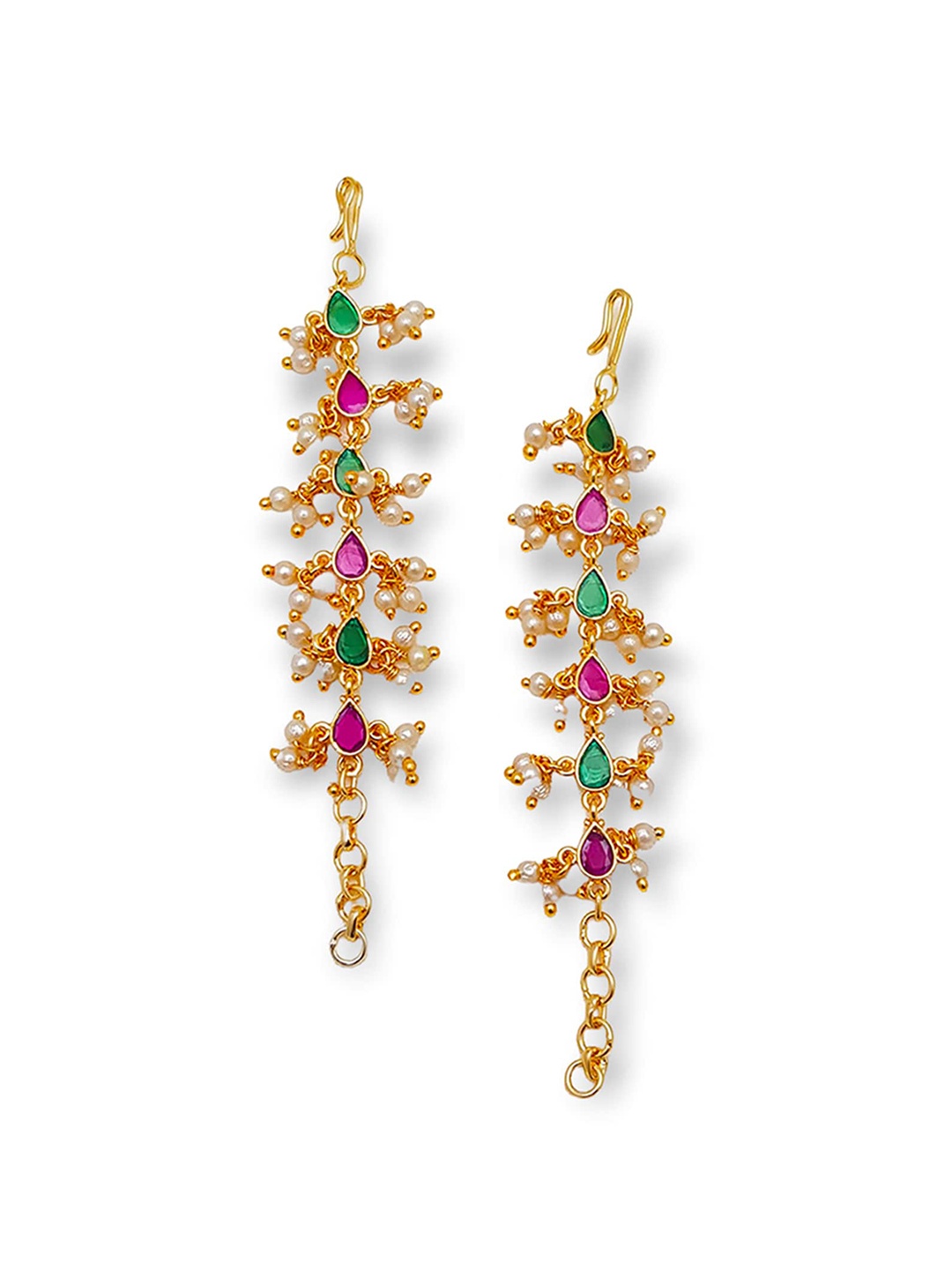 

GRIIHAM Multicoloured Contemporary Drop Earrings, Multi