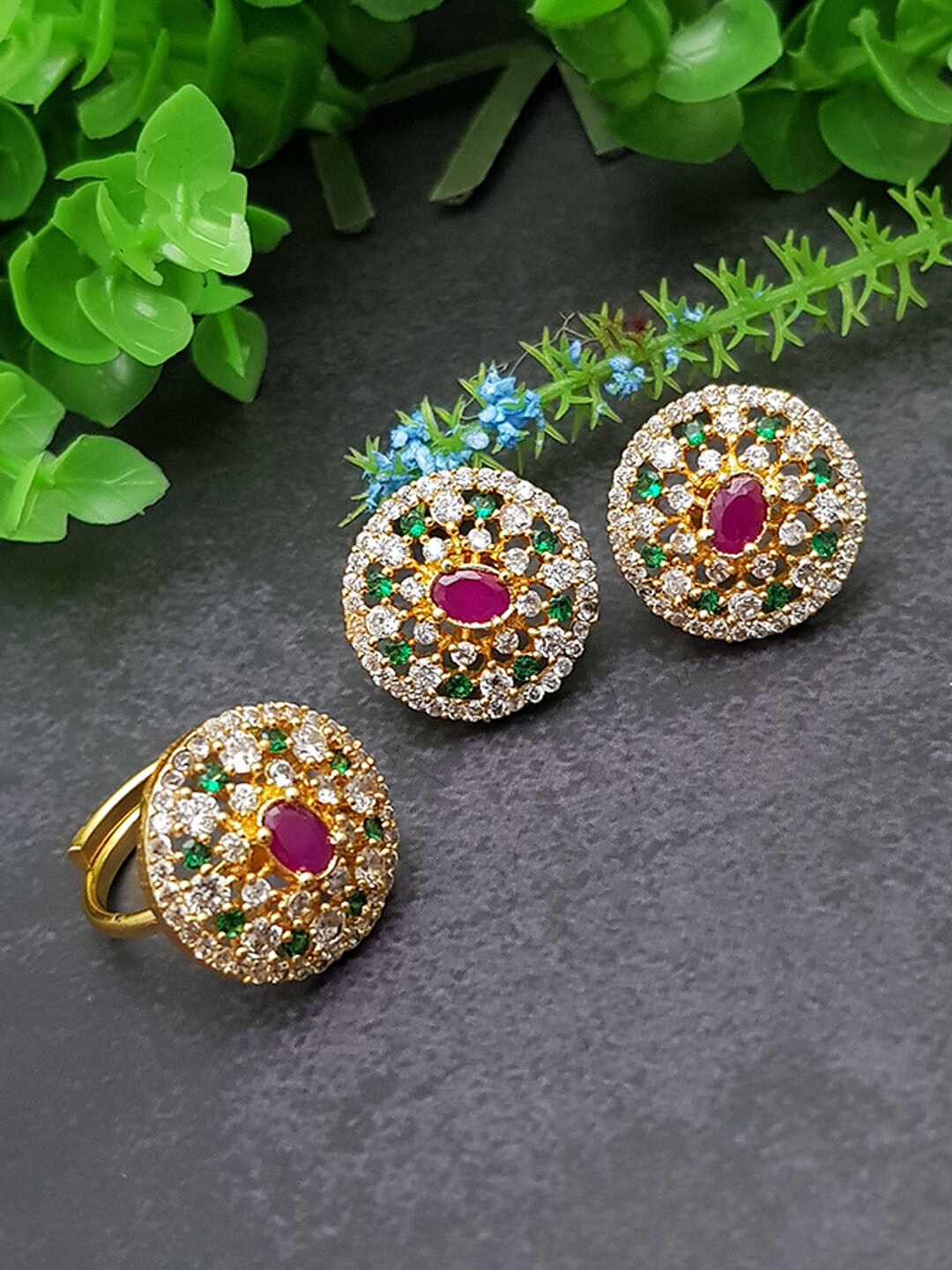 

GRIIHAM Multicoloured Contemporary Studs Earrings, Multi