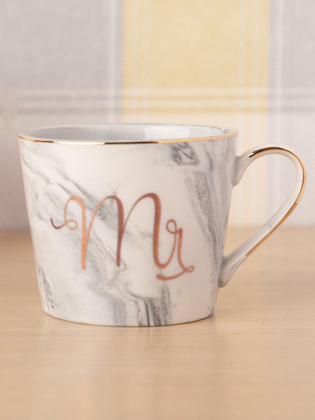 

MARKET99 Grey & White Text or Slogans Printed Ceramic Glossy Mug