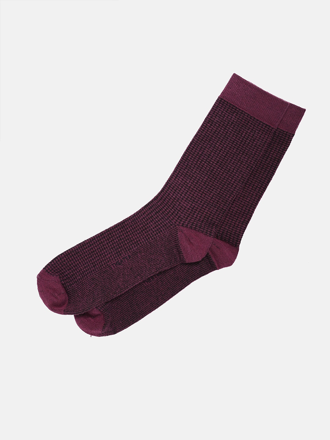 

Theater Men Maroon and Black Houndstooth Socks