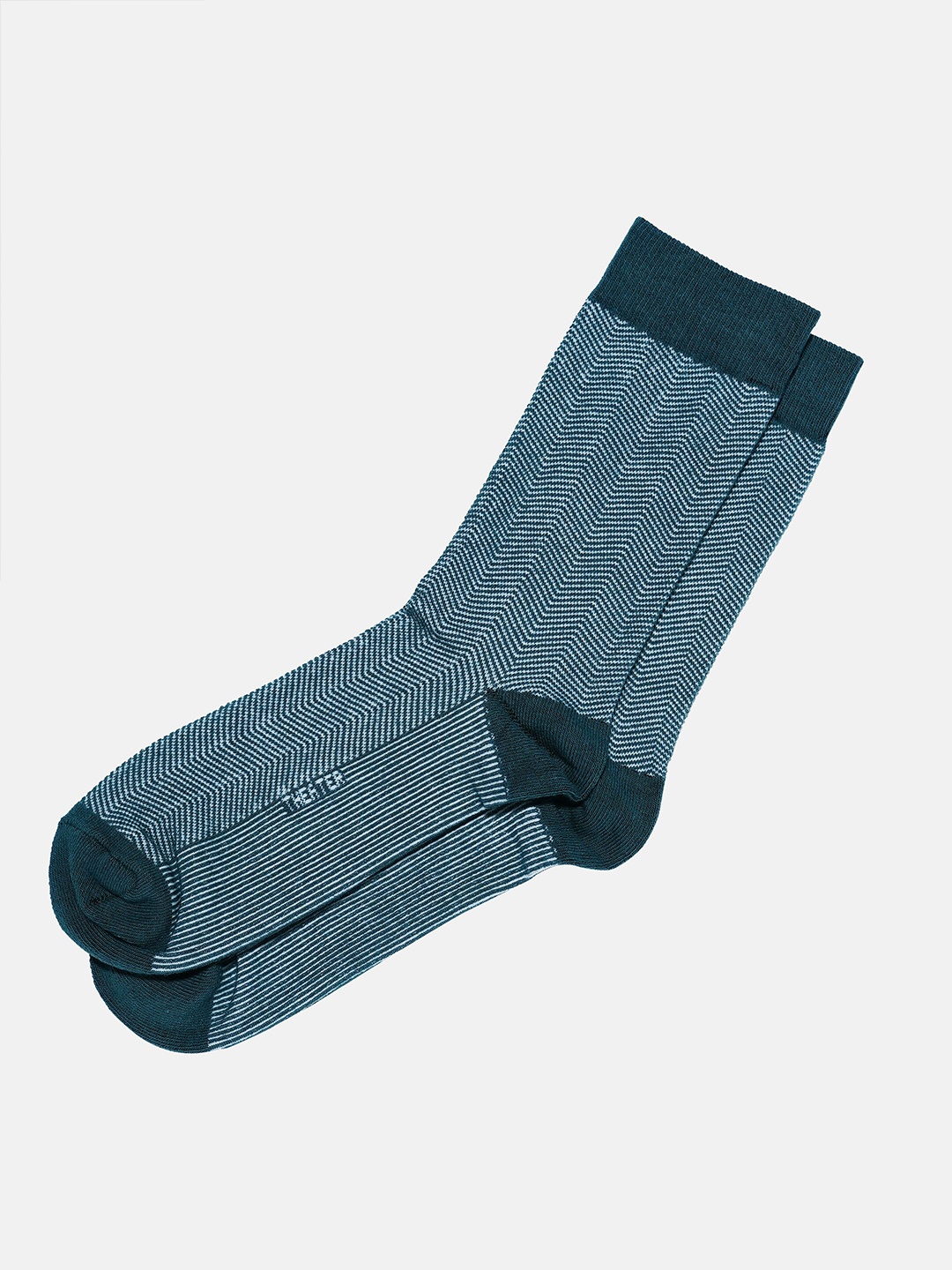 

Theater Men Teal & White Herringbone Socks