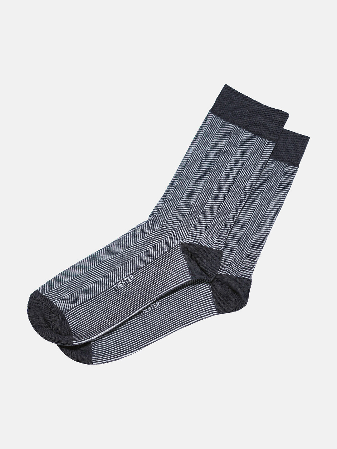 

Theater Men Dark Grey & White Herringbone Socks