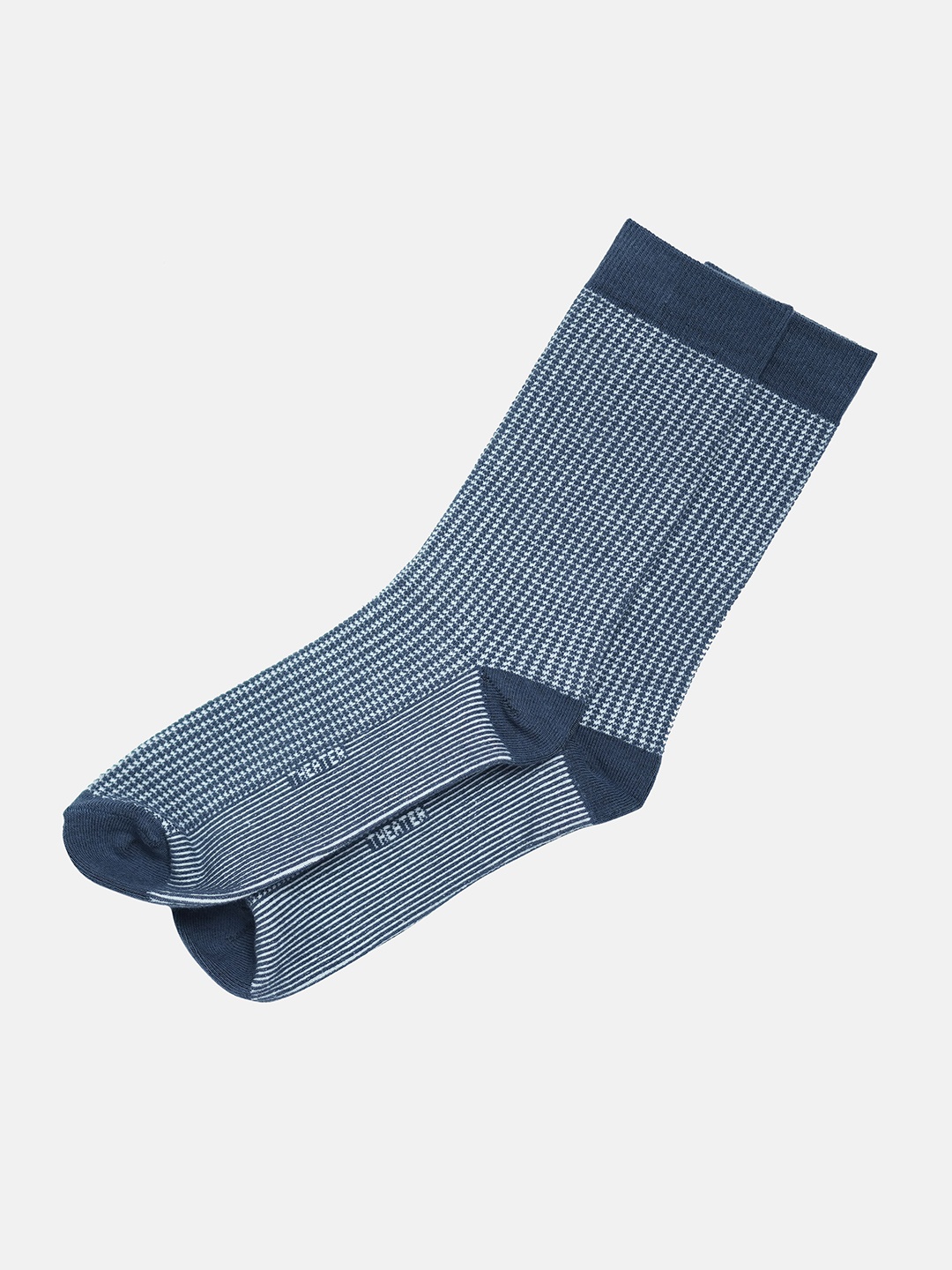 

Theater Men Air Force Blue & White Houndstooth Socks