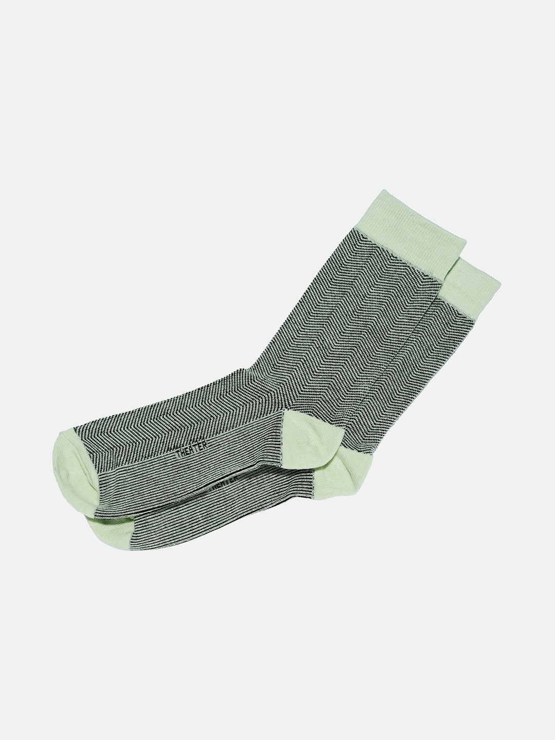 

Theater Men Pastel Green & Black Herringbone Socks
