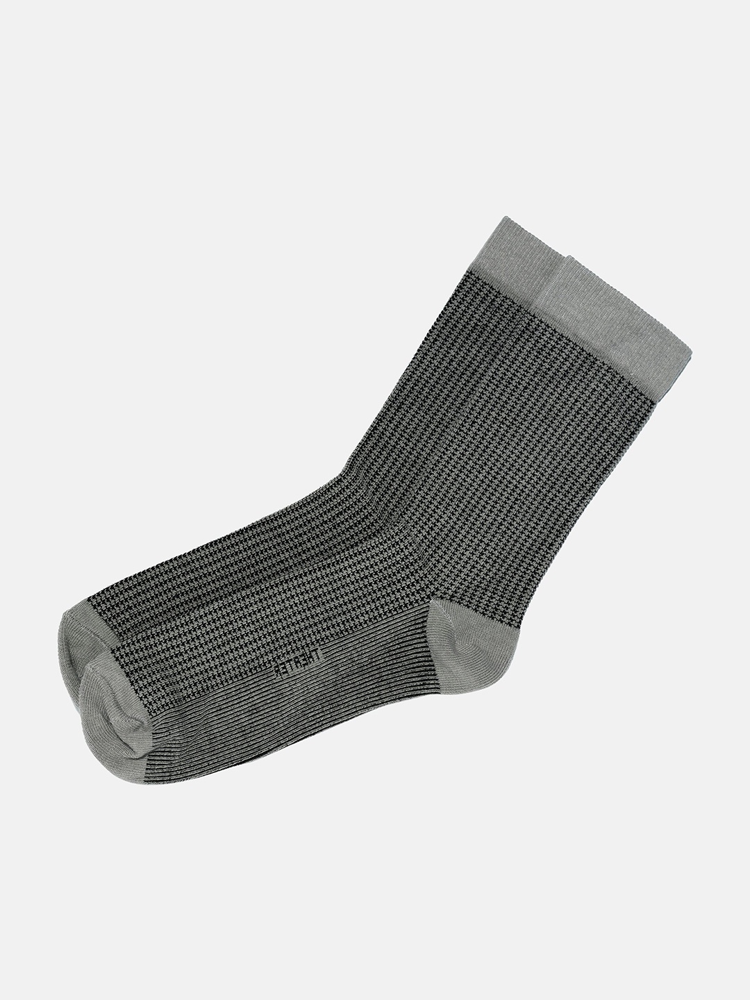 

Theater Men Dark Fawn & Black Houndstooth Socks, Bronze