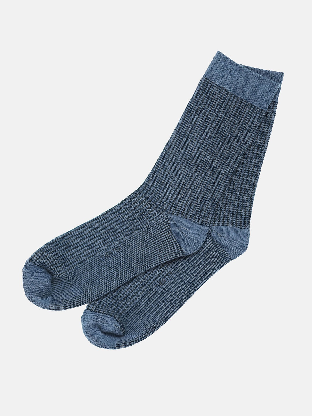 

Theater Men Navy Blue & White Houndstooth Socks