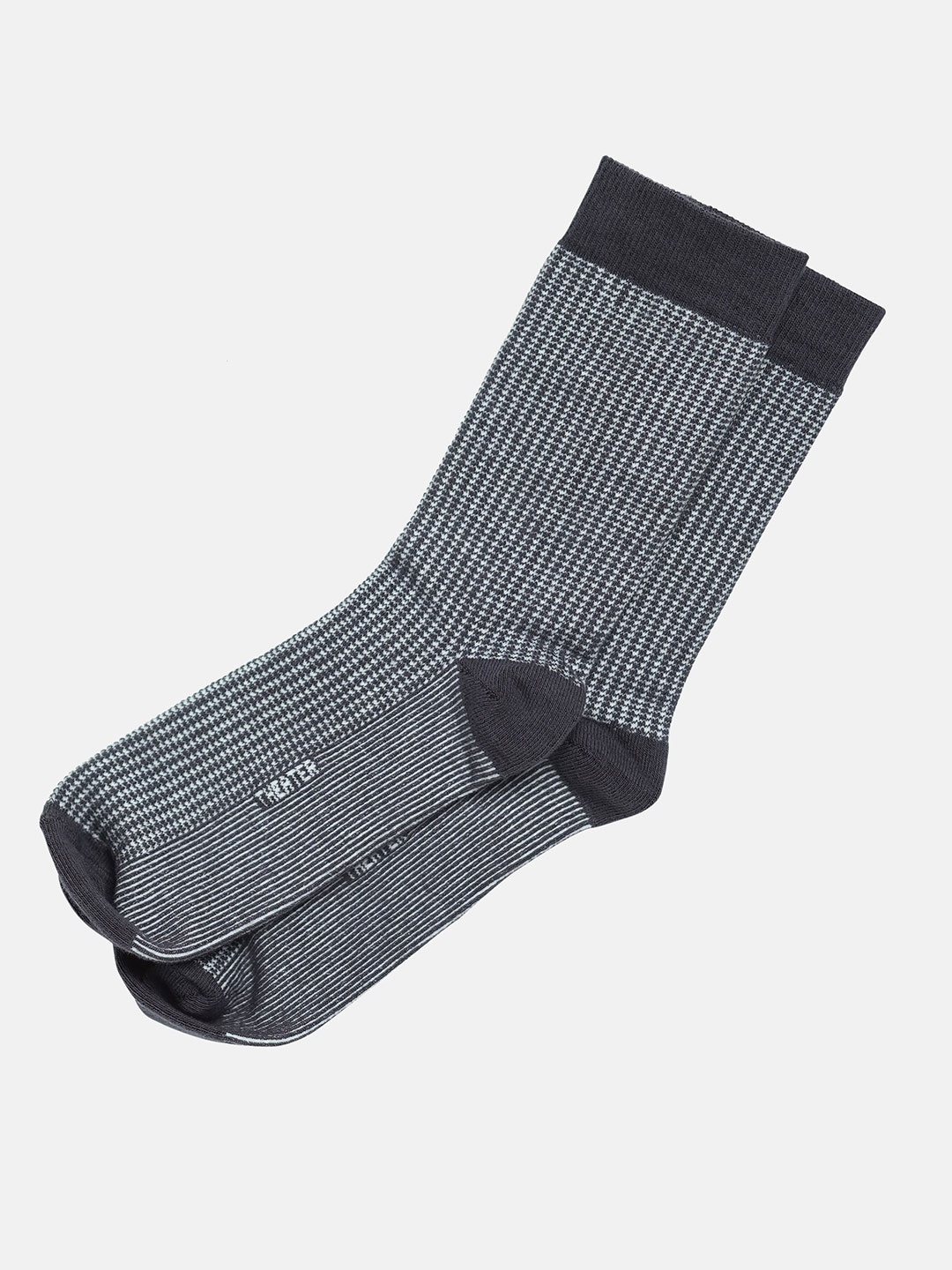 

Theater Men Dark Grey & White Houndstooth Socks