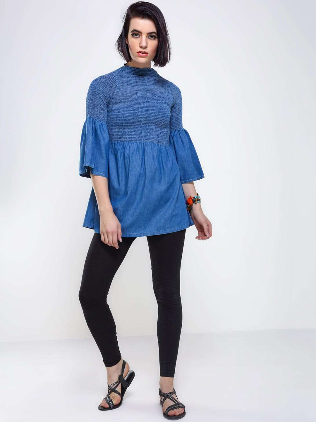 

FREAKINS Blue Solid Top