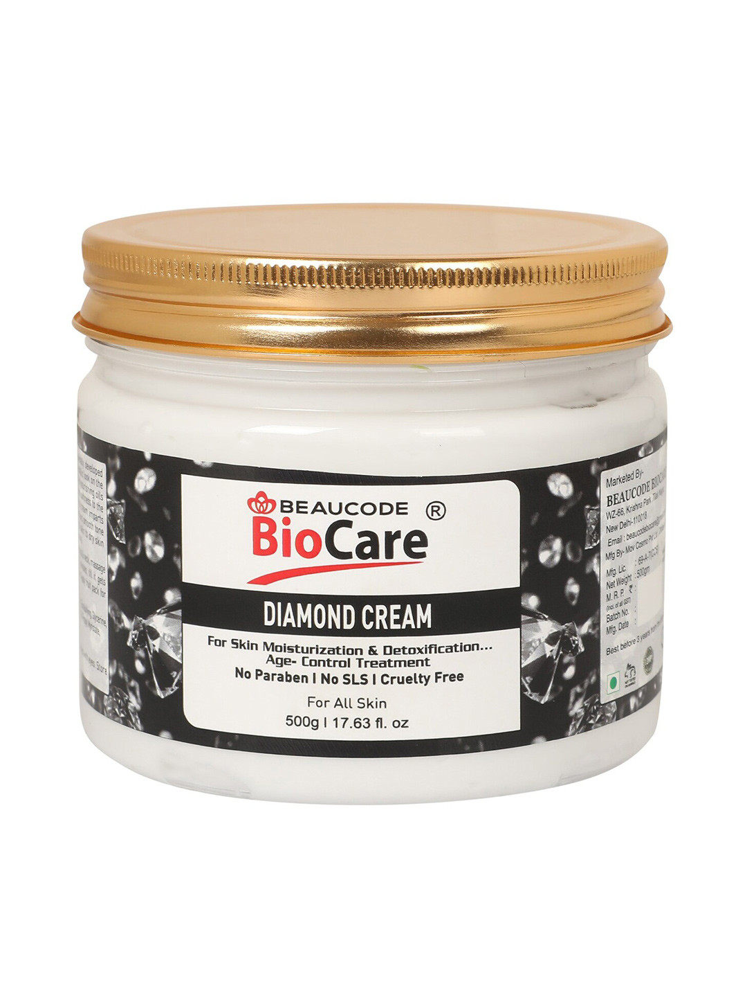 

BEAUCODE BIOCARE Diamond Face & Body Cream for All Skin Types - 500 g, White