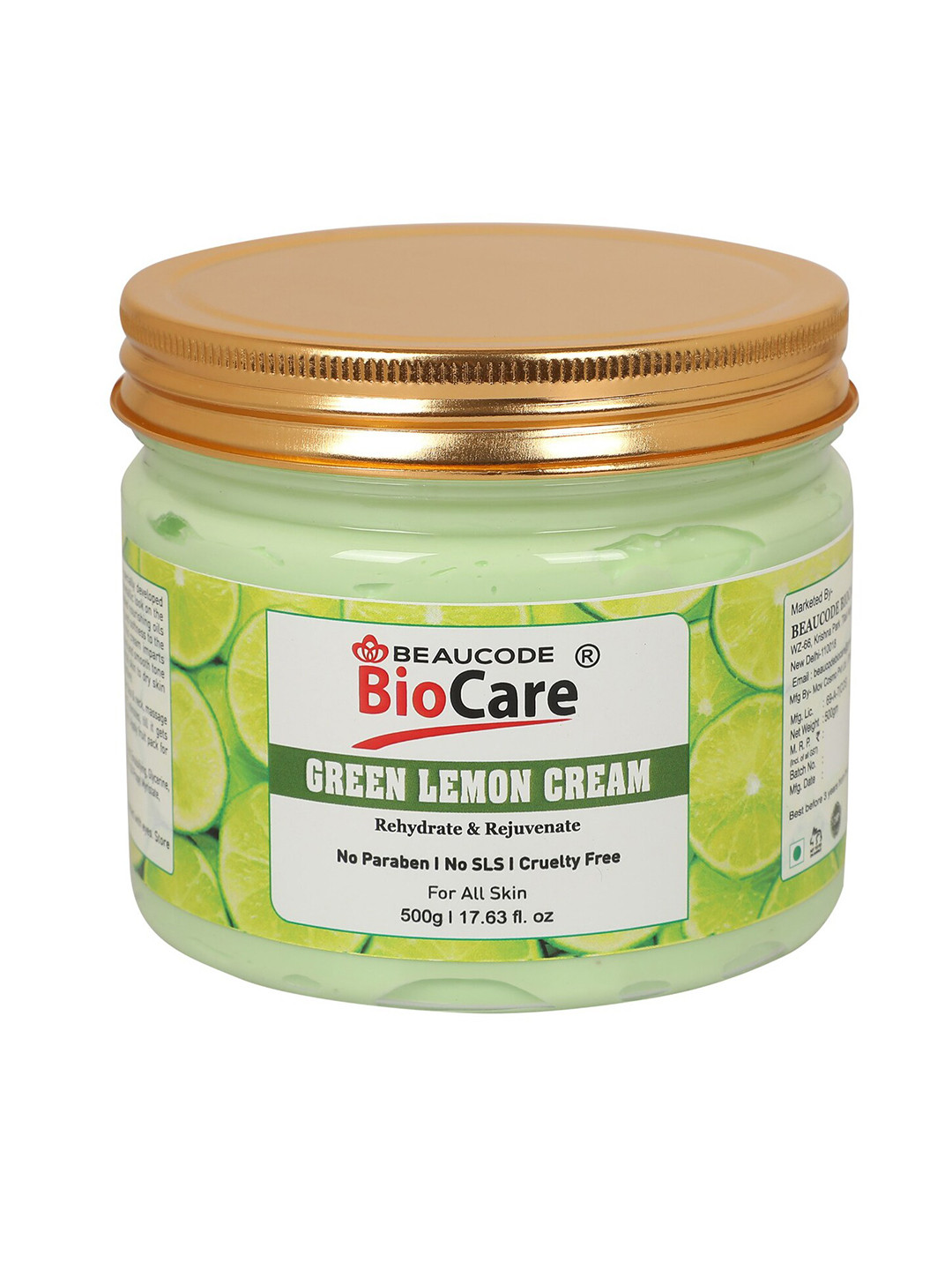 

BEAUCODE BIOCARE Green Lemon Face Massage Cream for All Skin Types - 500g