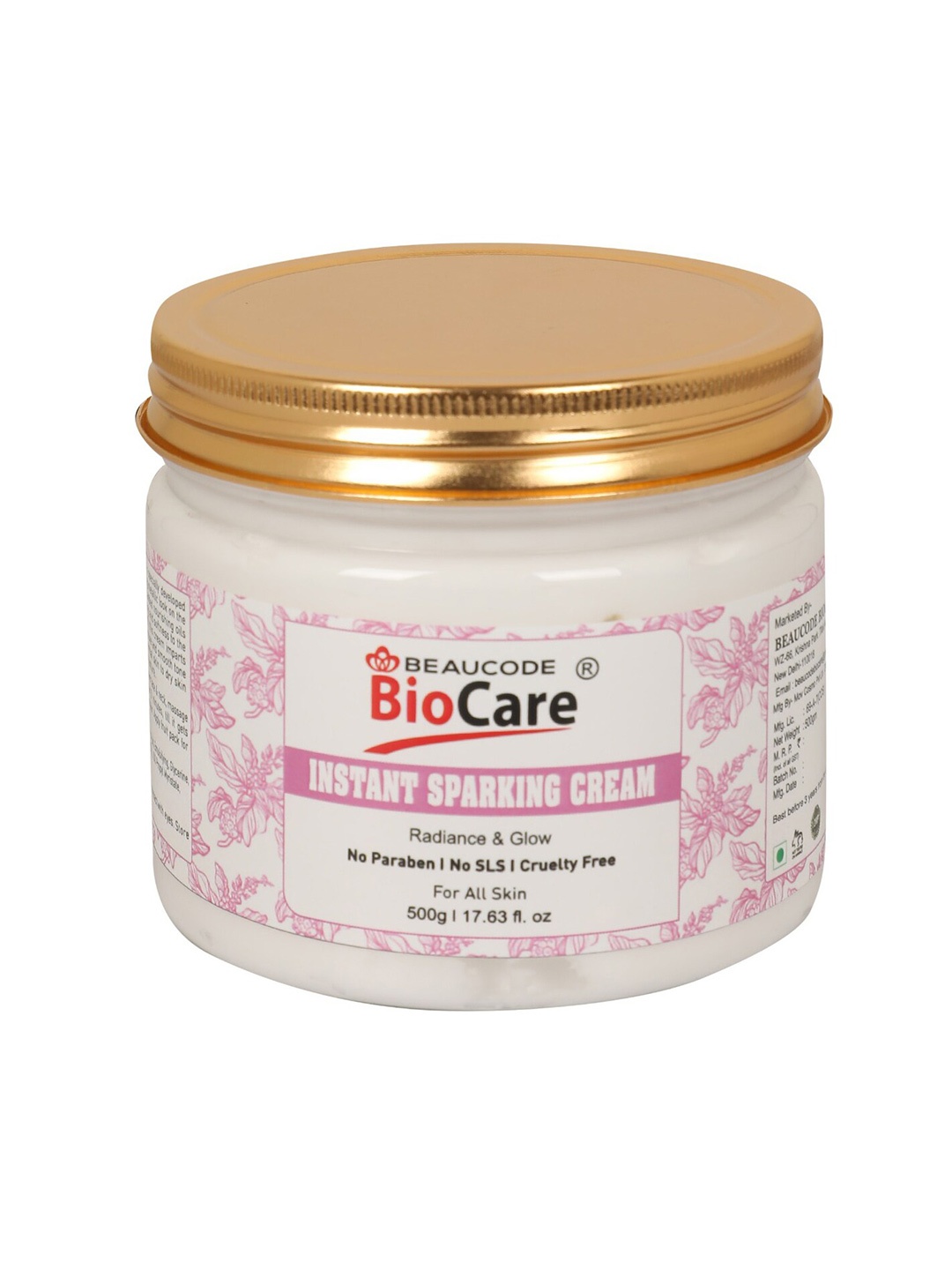 

BEAUCODE BIOCARE Instant Sparkling Face & Body Cream for All Skin Types - 500 g