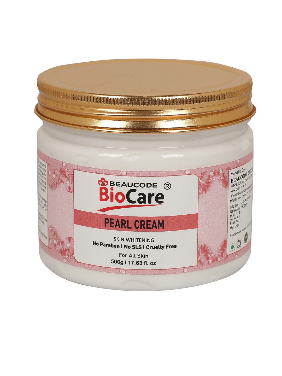 

BEAUCODE BIOCARE Pearl Cream for All Skin Types - 500 g, White
