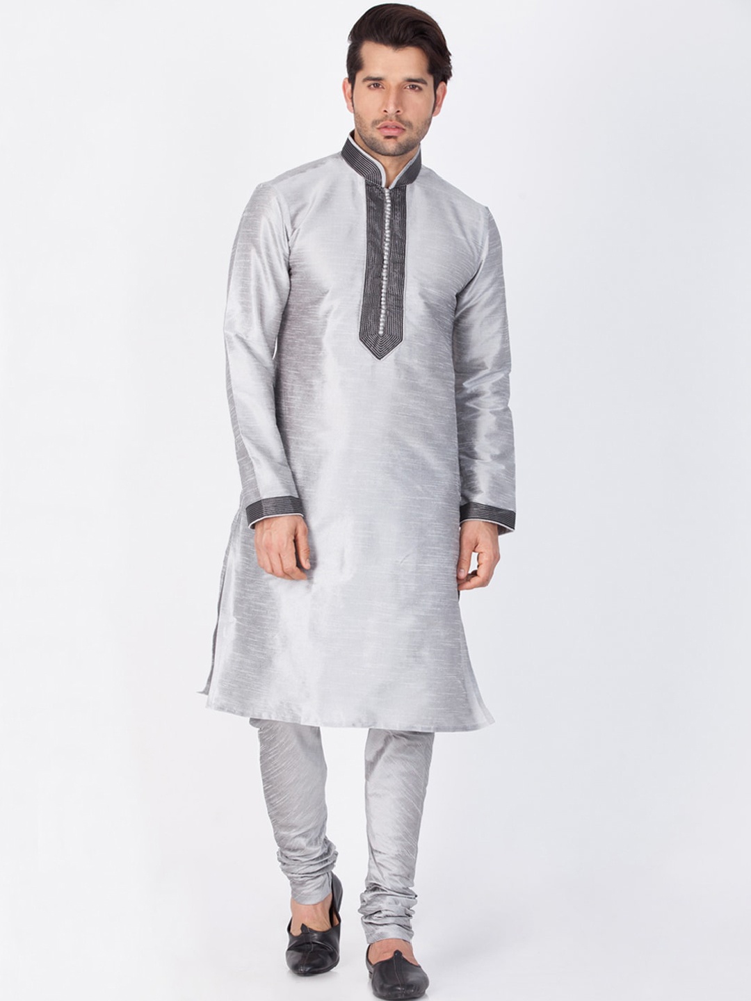 

VASTRAMAY Men Grey Kurta with Pyjamas
