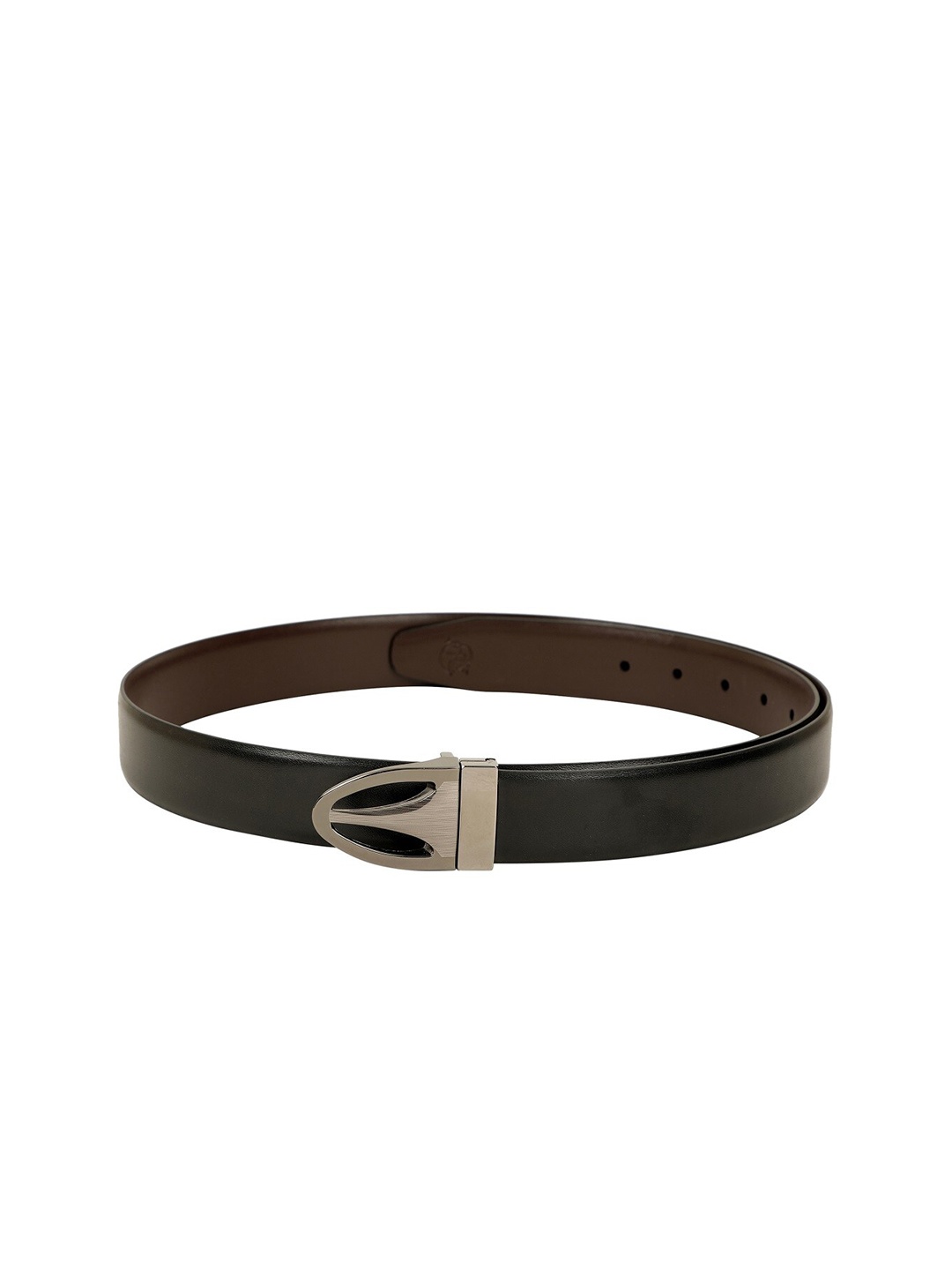 

ZEVORA Men Black Solid Formal Reversible Belt