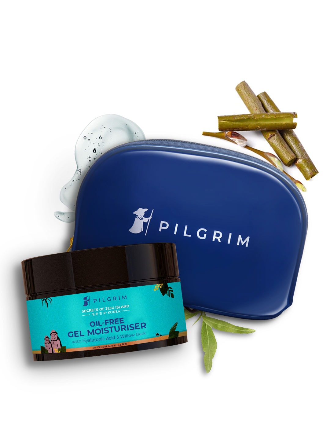 

Pilgrim Oil-Free Gel Moisturiser with Vanity Bag - 50g, Teal