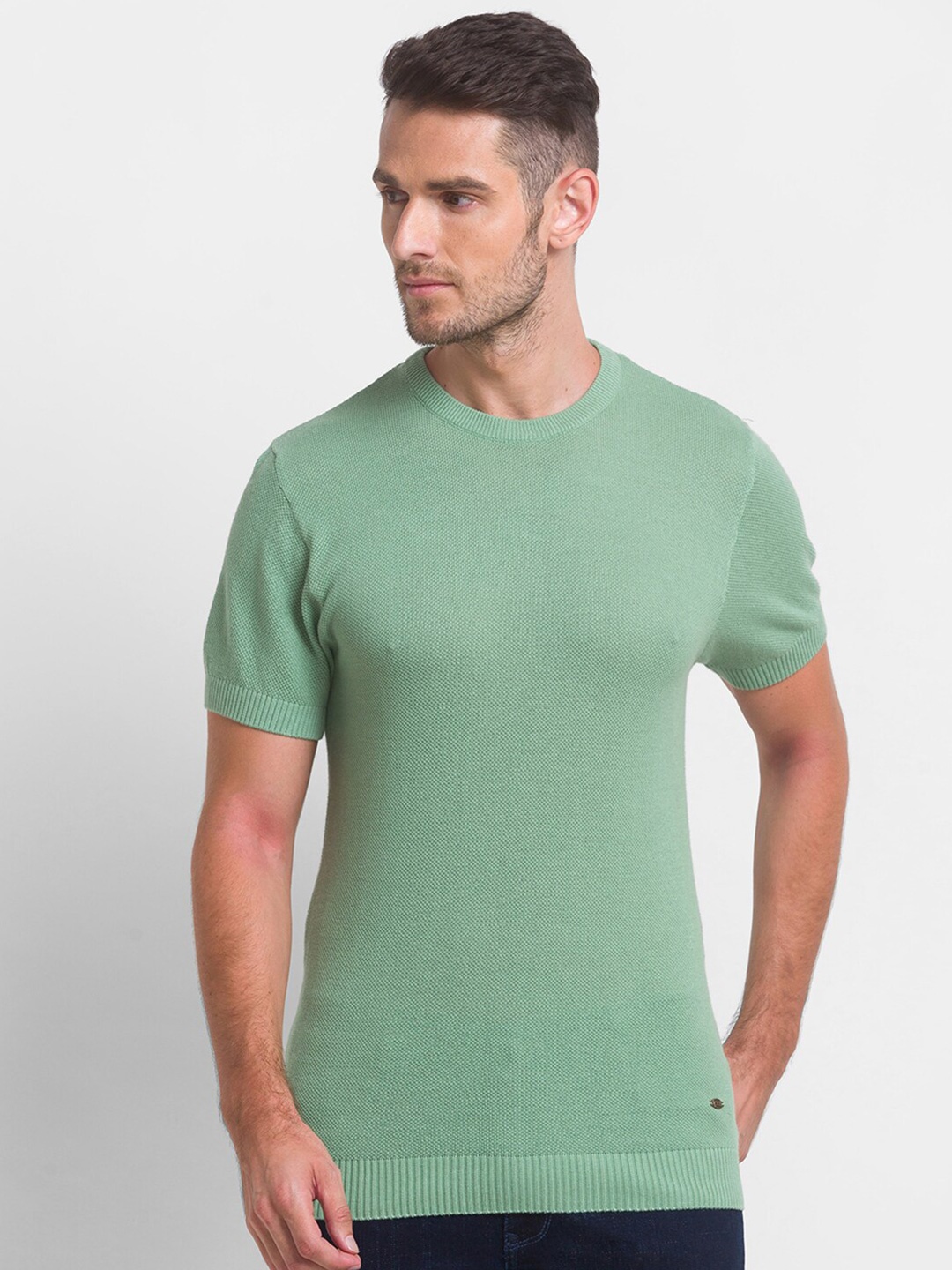 

Globus Men Green High Neck T-shirt
