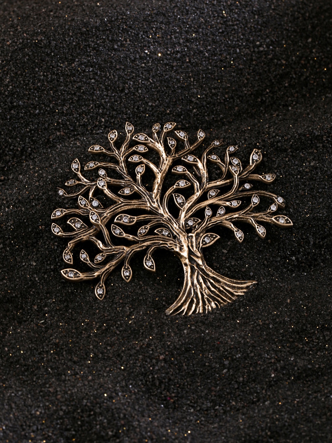 

COSA NOSTRAA Gold-Toned Tree Shaped Brooch, Metallic
