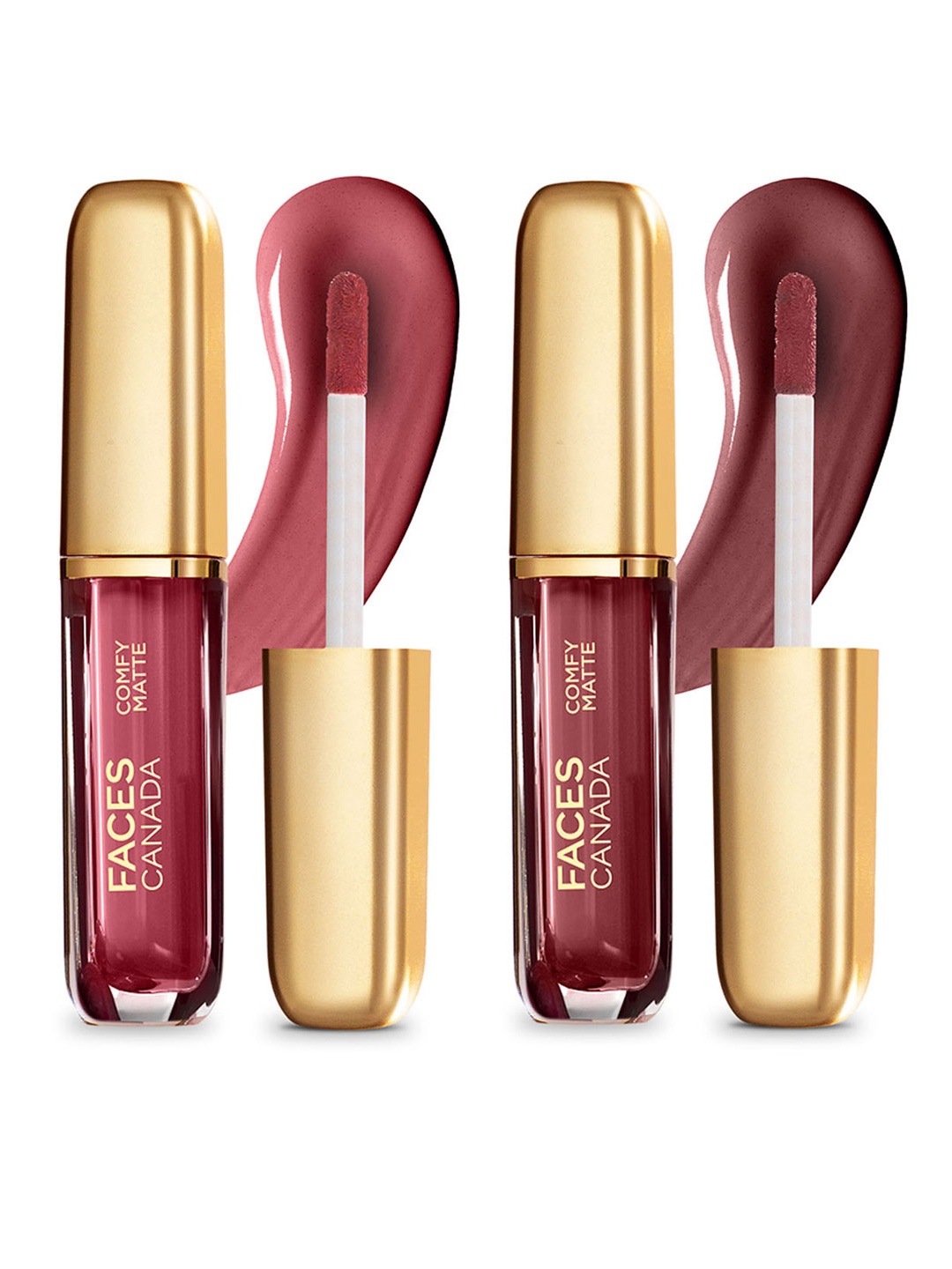 

FACES CANADA Set of 2 Comfy Matte Lip Colors 3 ml Each - Note To Self & Fixed It For You, Brown