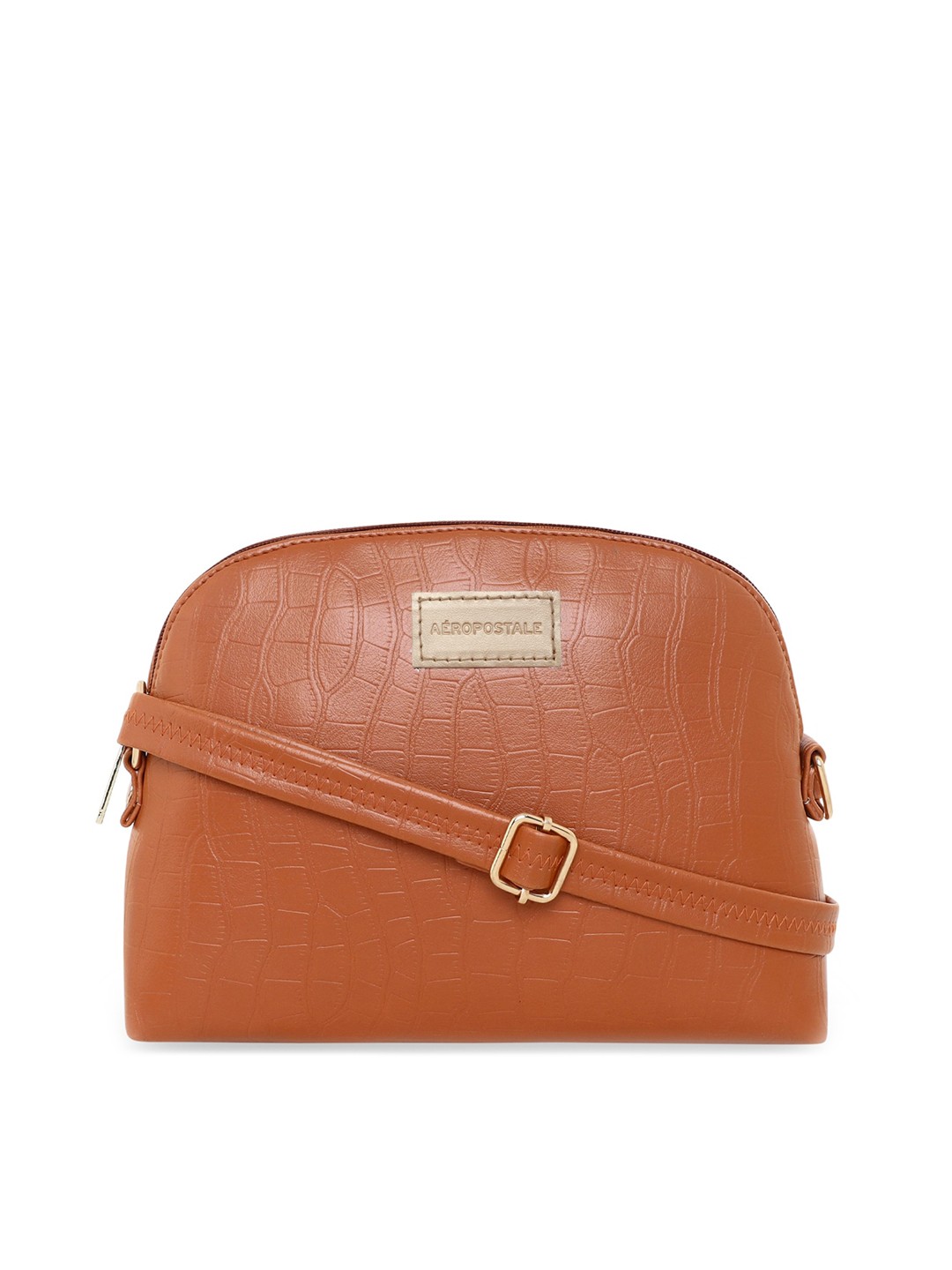 

Aeropostale Cream-Coloured PU Half Moon Sling Bag
