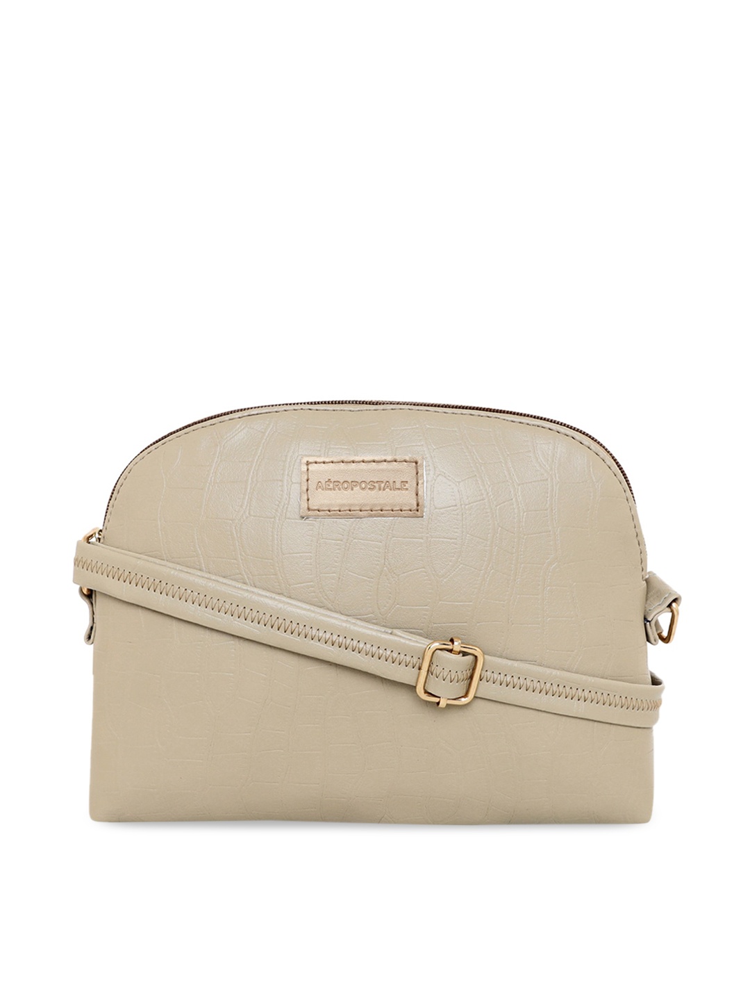 

Aeropostale Beige PU Structured Sling Bag