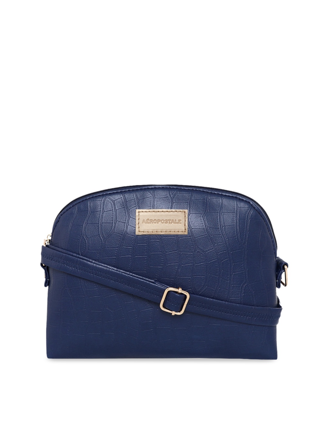 

Aeropostale Navy Blue Textured PU Structured Sling Bag