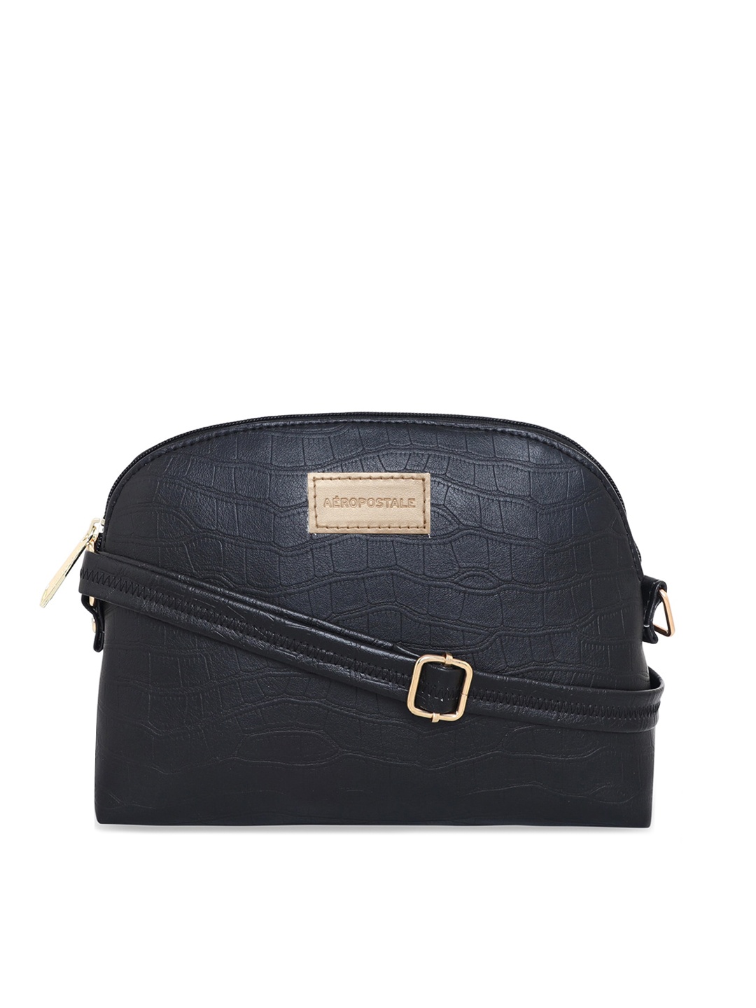 

Aeropostale Black Structured Textured Sling Bag