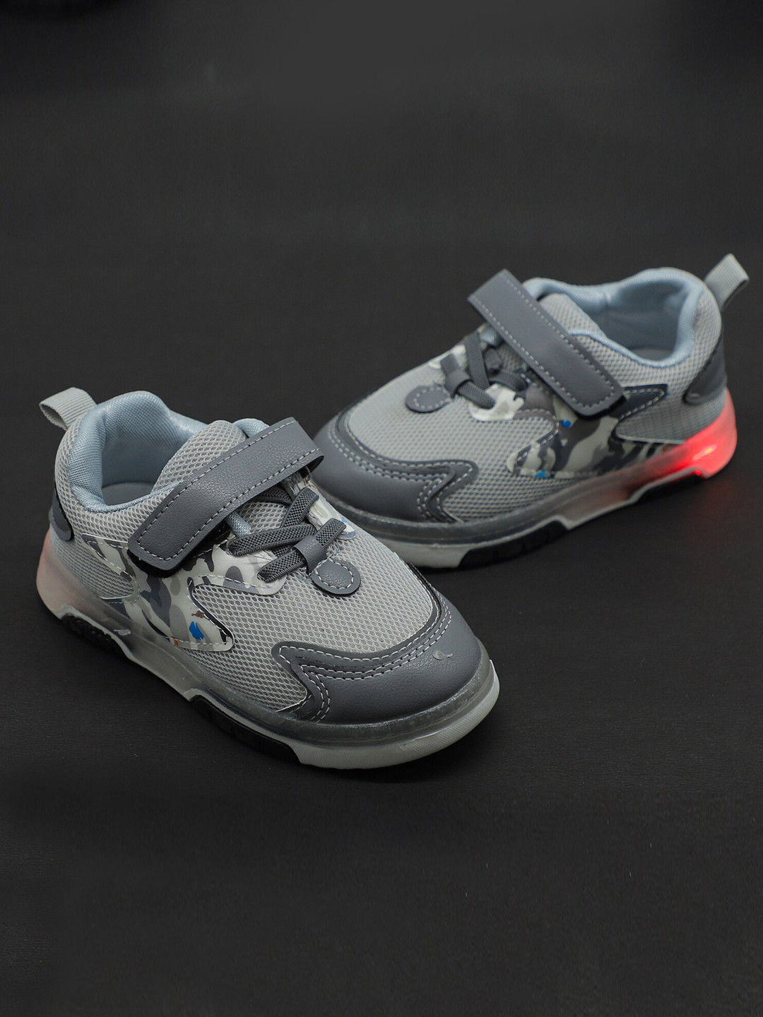 

FEETWELL SHOES Unisex Kids Grey Colourblocked Trekking Shoes