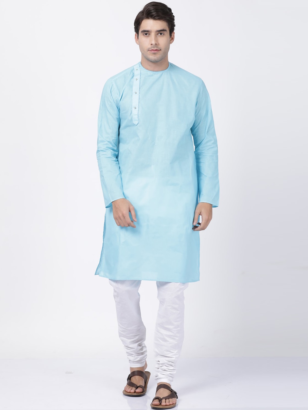 

VASTRAMAY Men Blue Kurta with Pyjamas