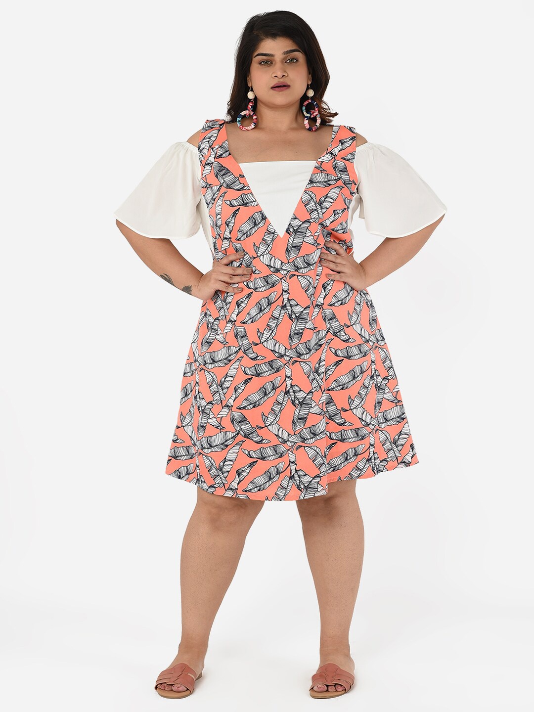 

Curvy Clan Plus Size Multicoloured Crepe A-Line Midi Dress, Multi