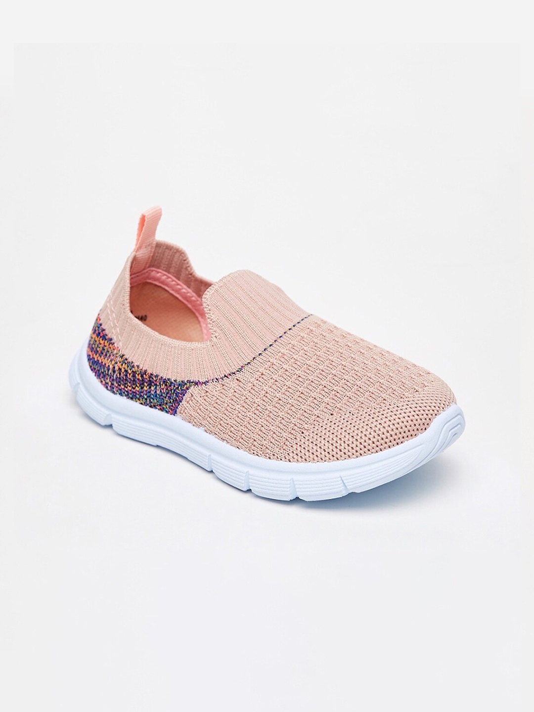 

shoexpress Girls Peach-Coloured Textile Walking Non-Marking Shoes