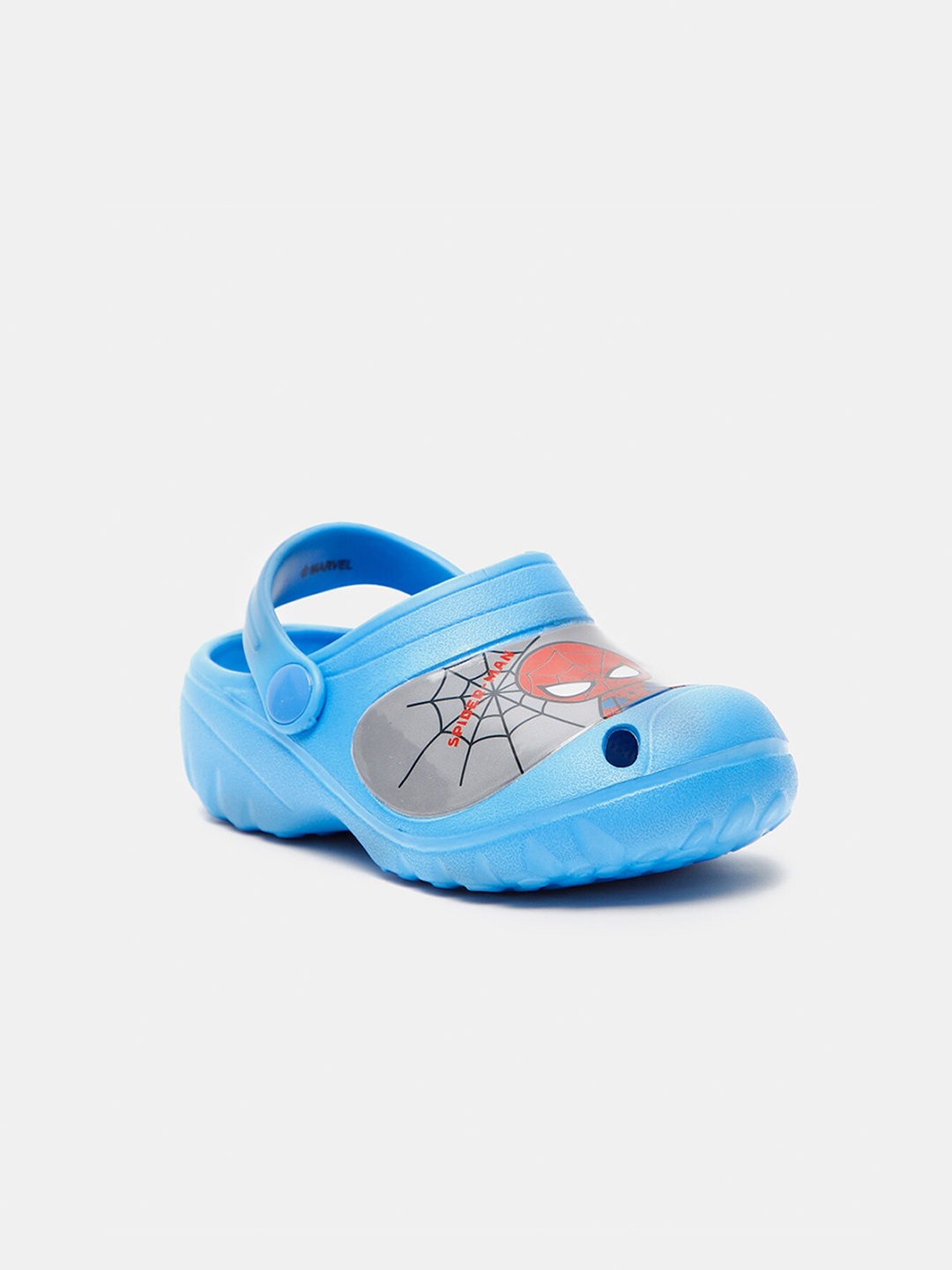 

shoexpress Boys Blue & Grey Printed Rubber Clogs