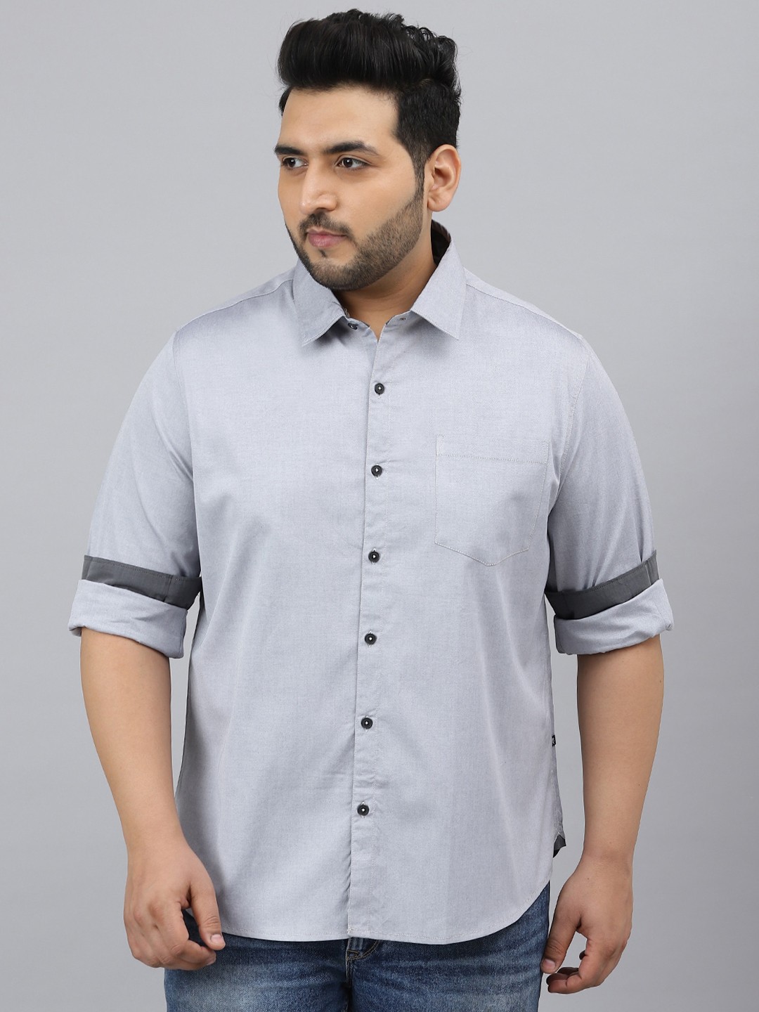 

Thomas Scott Men Grey Casual Shirt