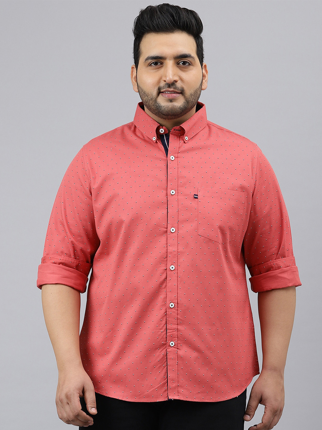 

Thomas Scott Men Coral Printed Casual Shirt
