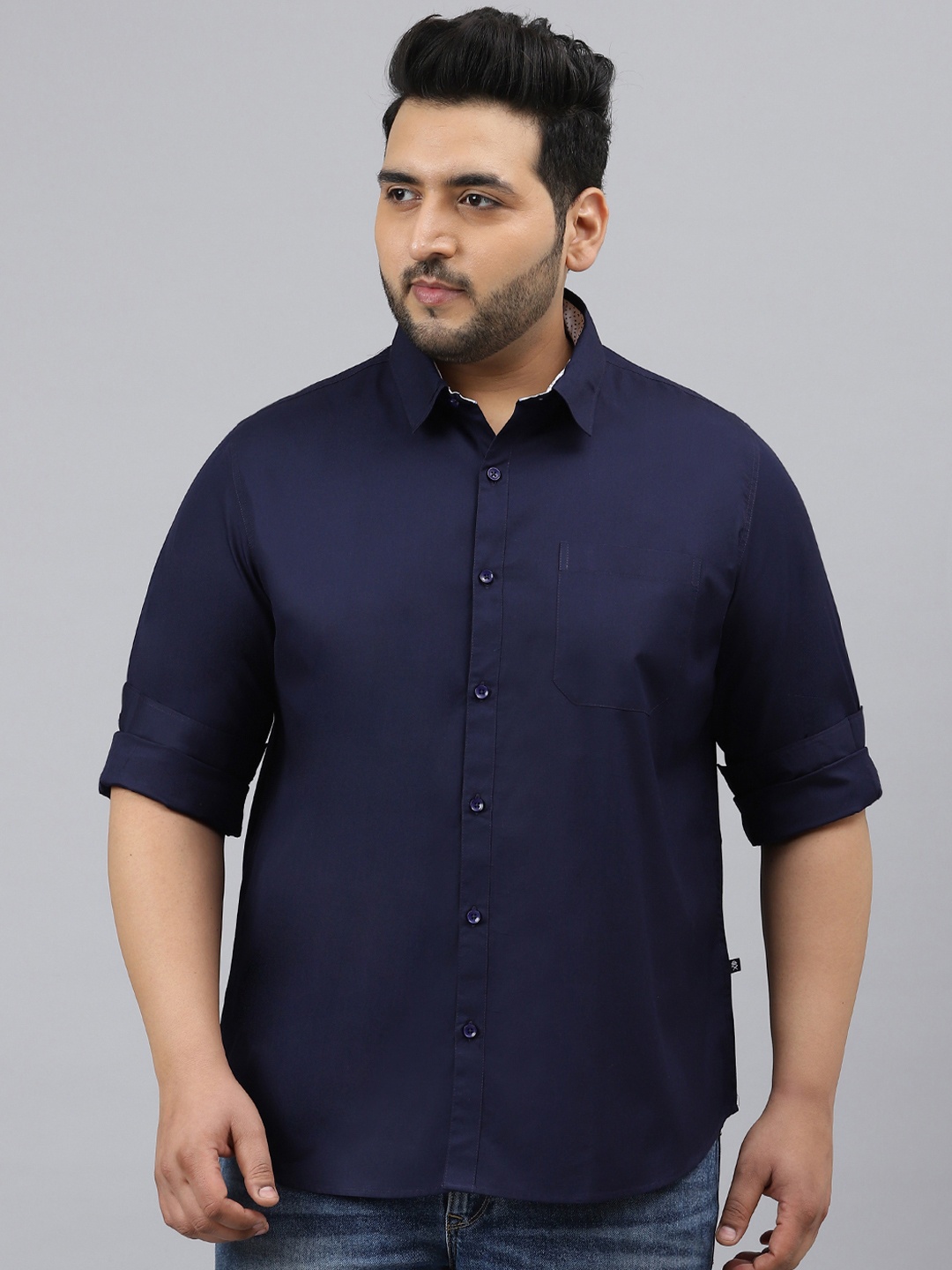 

Thomas Scott Men Navy Blue Casual Shirt