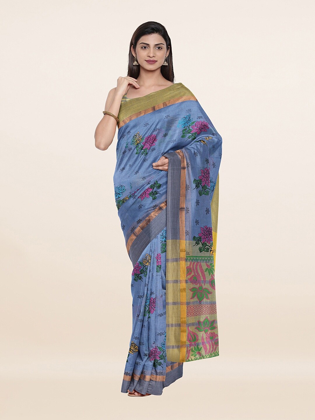 

Pothys Women Blue Sarees