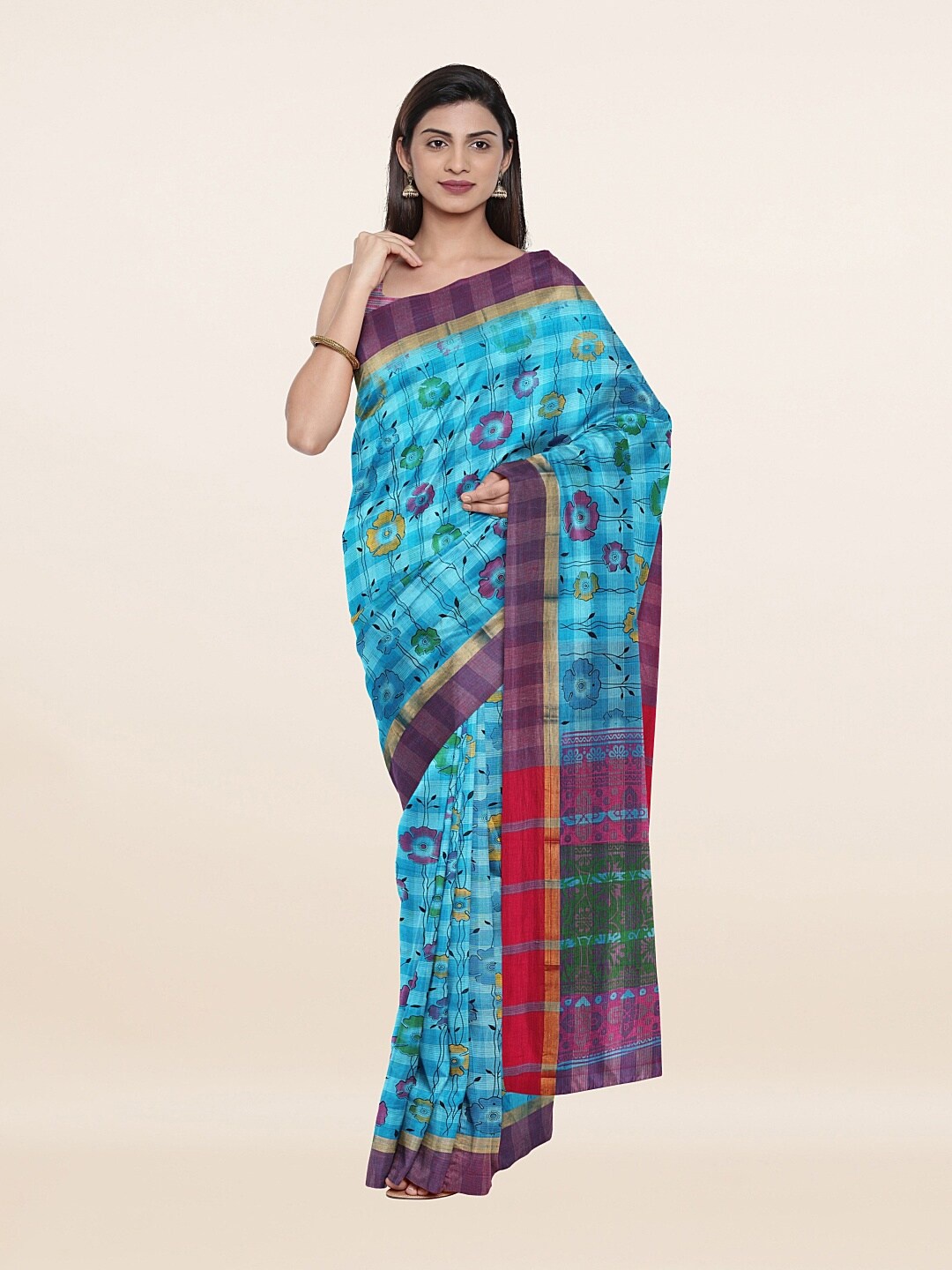 

Pothys Women Blue Sarees