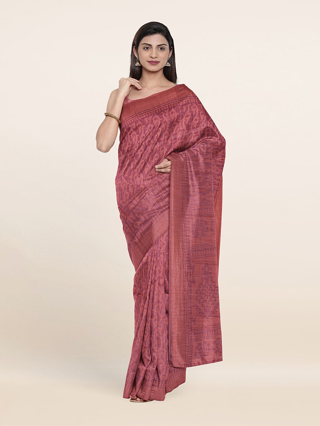 

Pothys Pink & Purple Printed Saree
