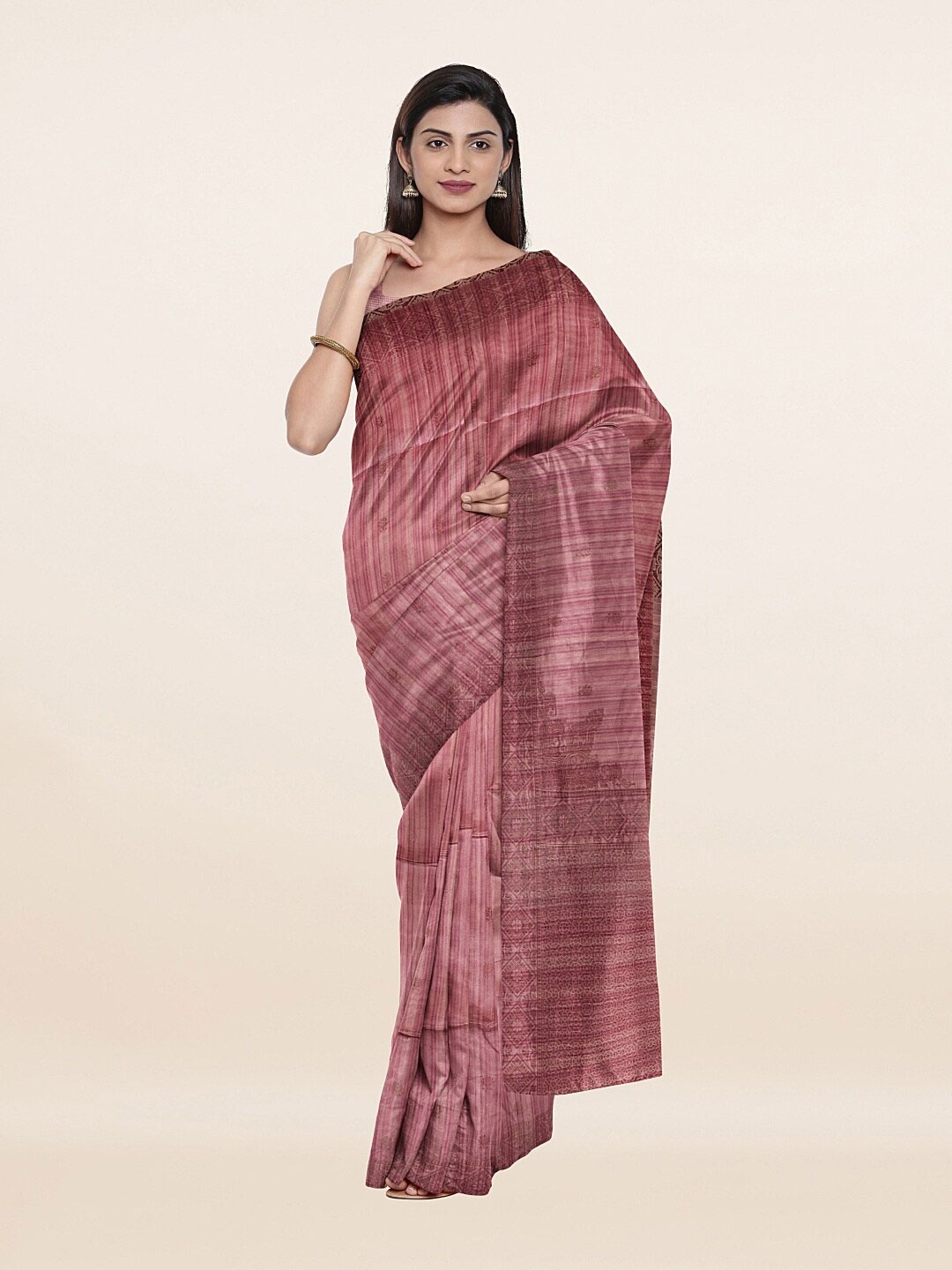 

Pothys Mauve Woven Design Pure Cotton Saree