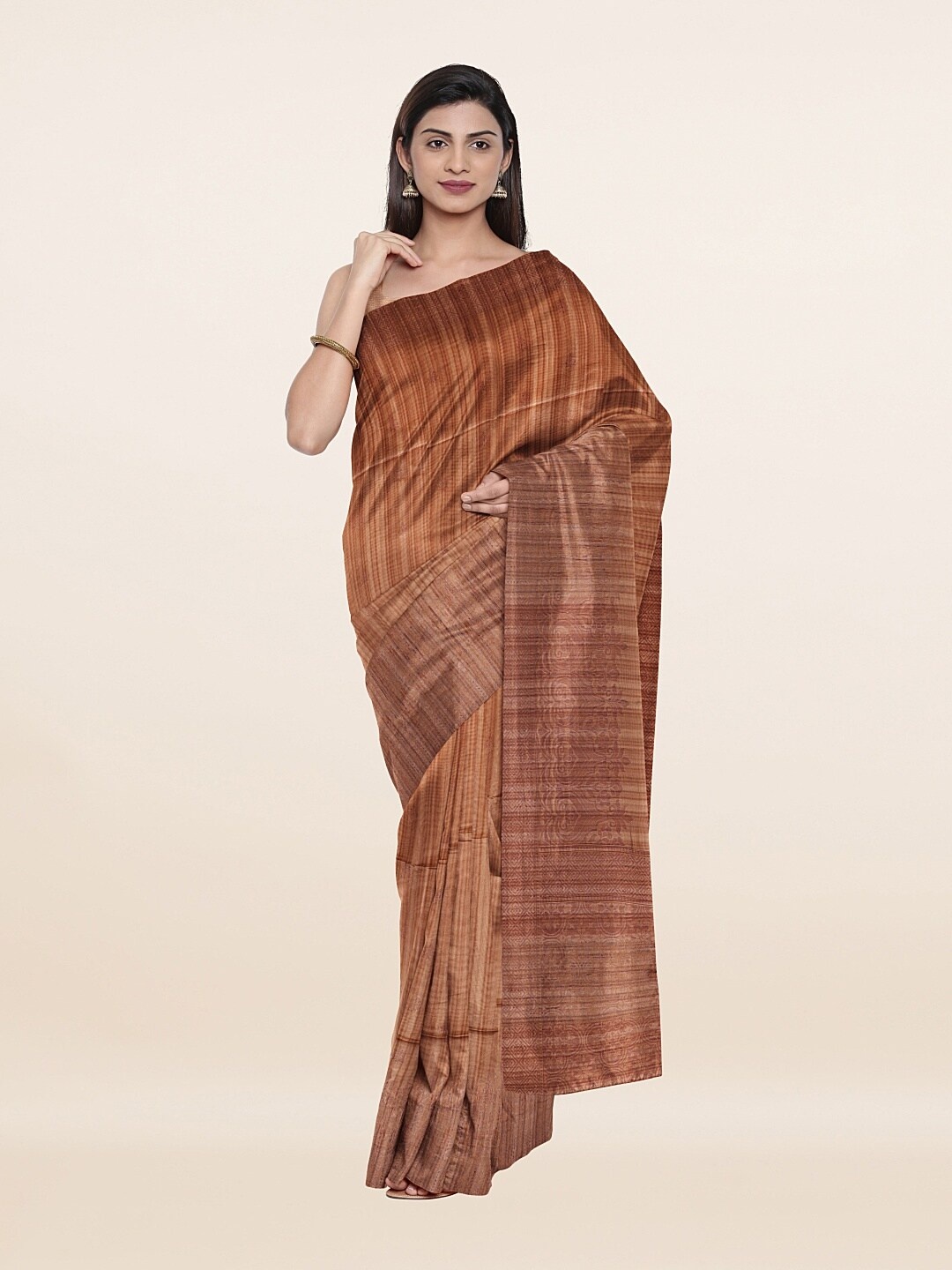 

Pothys Beige Woven Design Pure Cotton Saree
