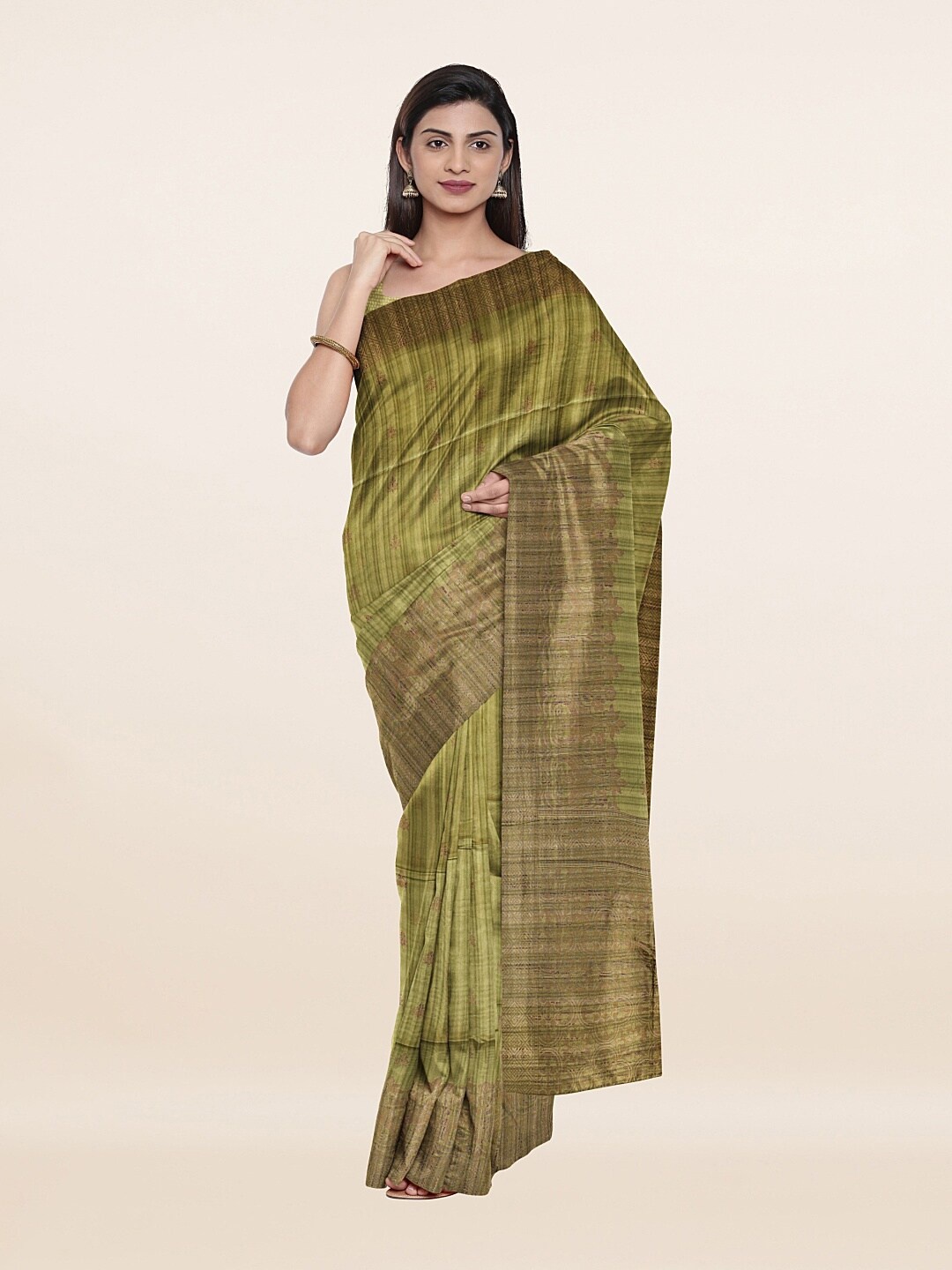

Pothys Green Woven Design Pure Cotton Saree
