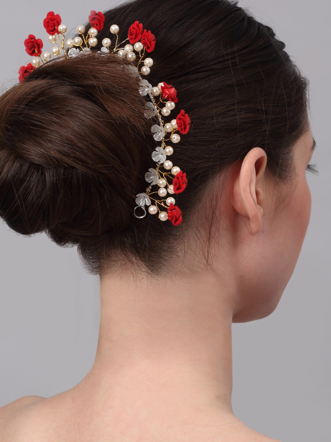 

Celena Cole Women Red & White Embellished Hairband