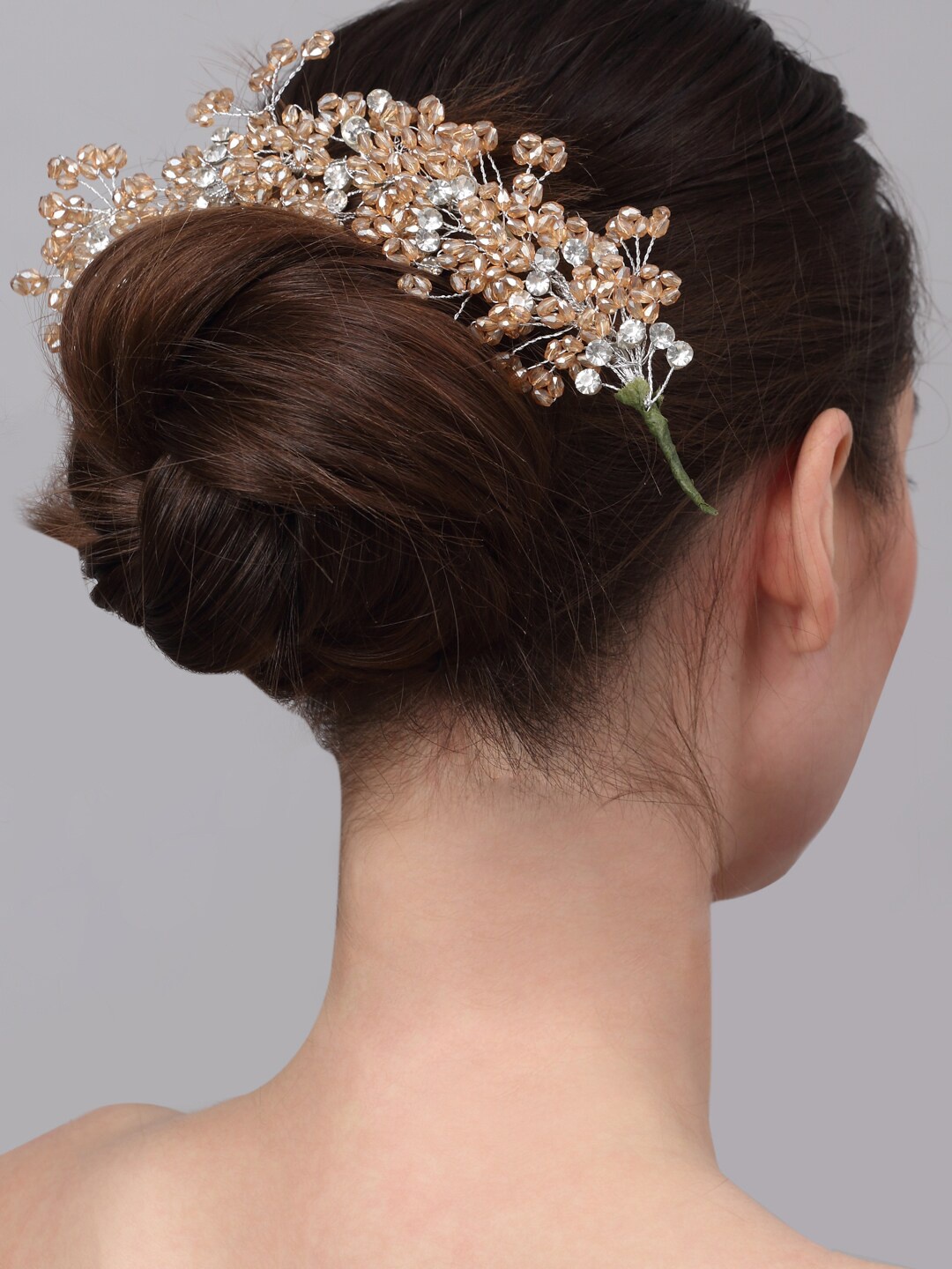 

Celena Cole Women Brown & White Embellished Hair Accessory Set