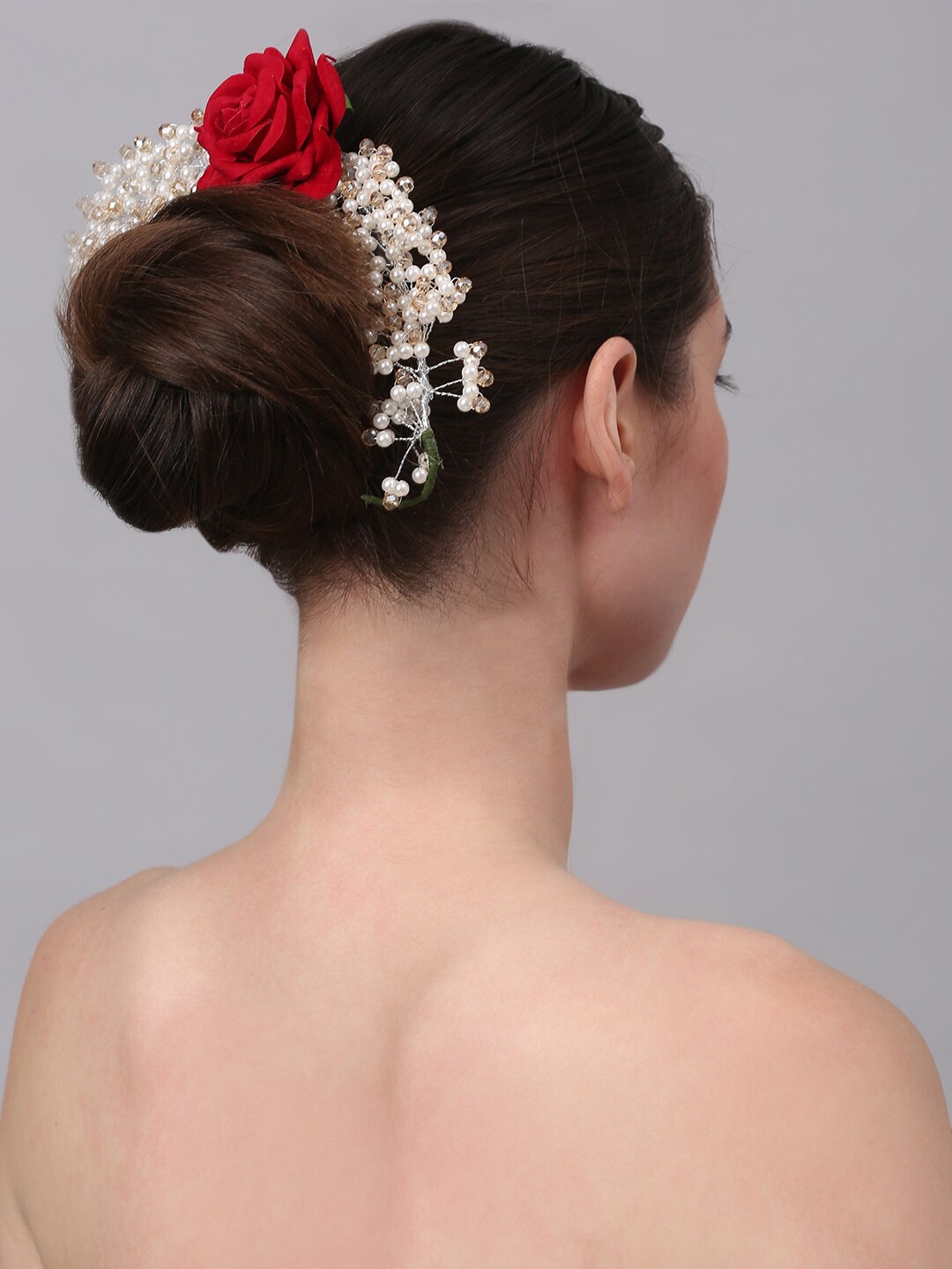 

Celena Cole Women Red & White Floral Hairband