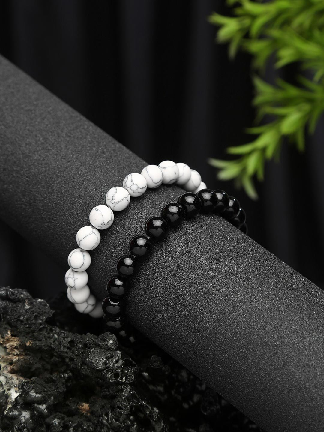 

Celena Cole Women Two Black & White Cuff Bracelet