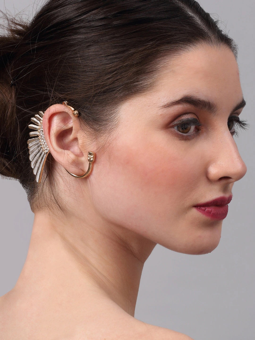 

Celena Cole Gold-Toned Contemporary Ear Cuff Earrings